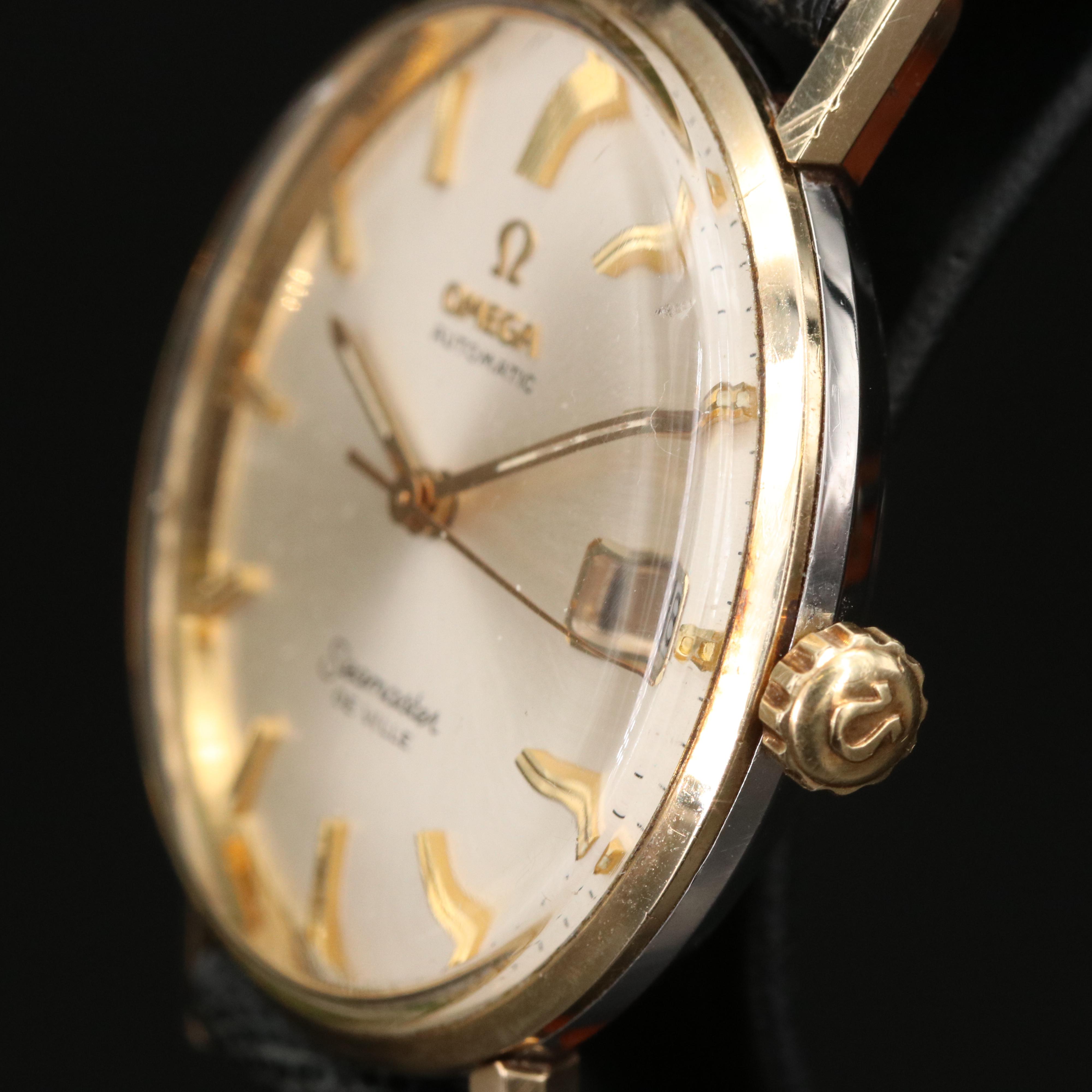 14K and Stainless Steel Omega Seamaster DeVille Watch