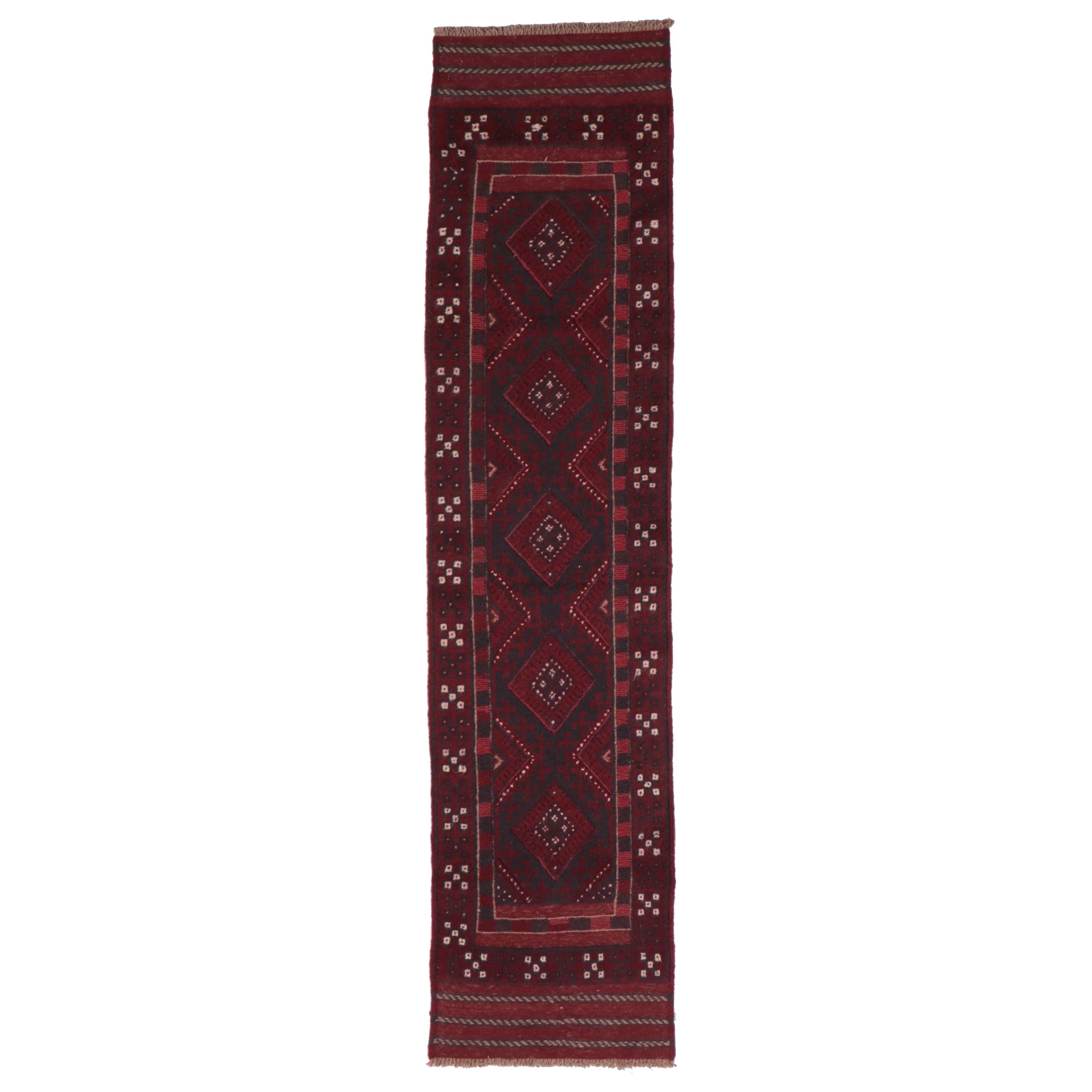 1'11 x 8'2 Hand-Knotted Afghan Baluch Carpet Runner