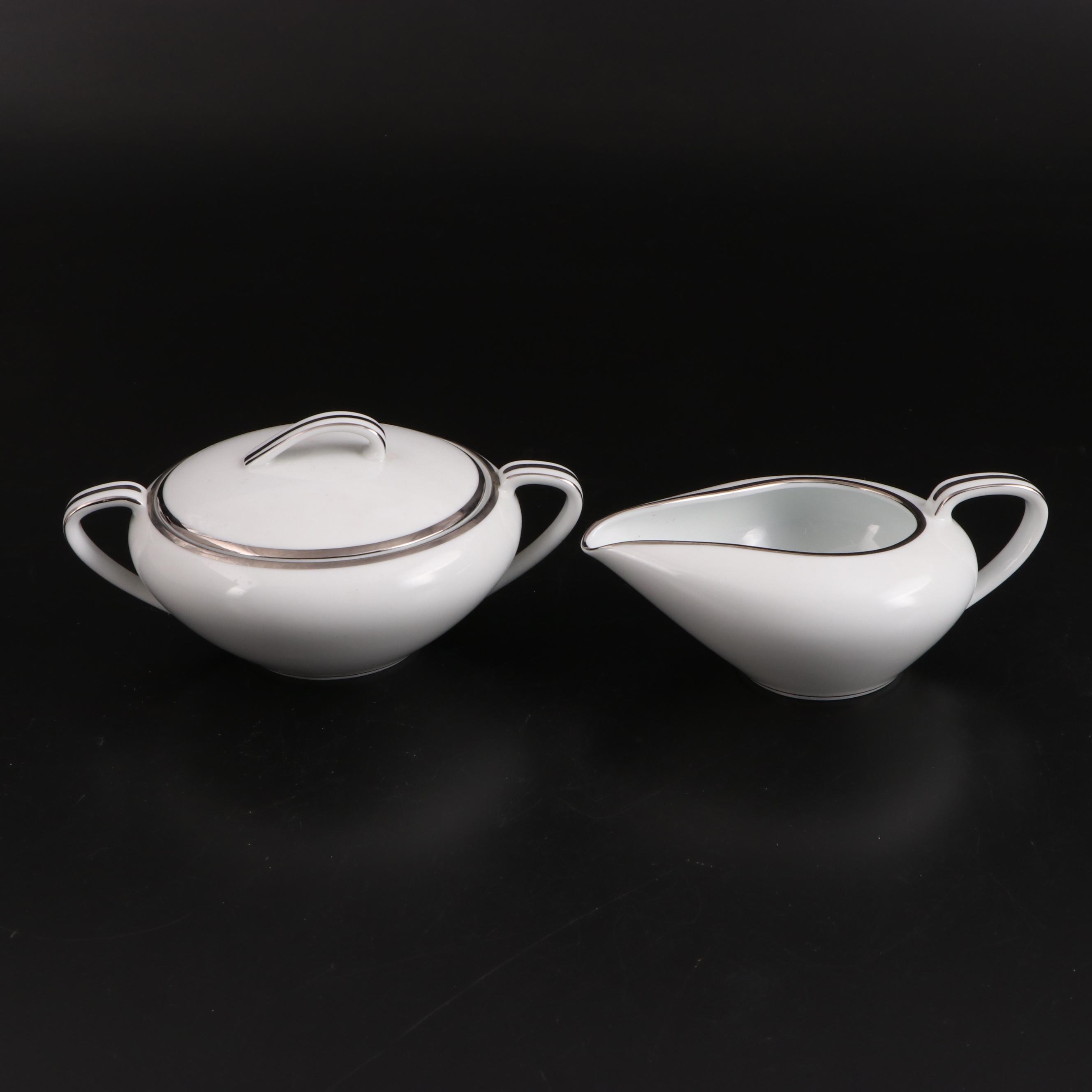Noritake "Silverdale" Porcelain Dinnerware with Royal Doulton Bone China Teapot