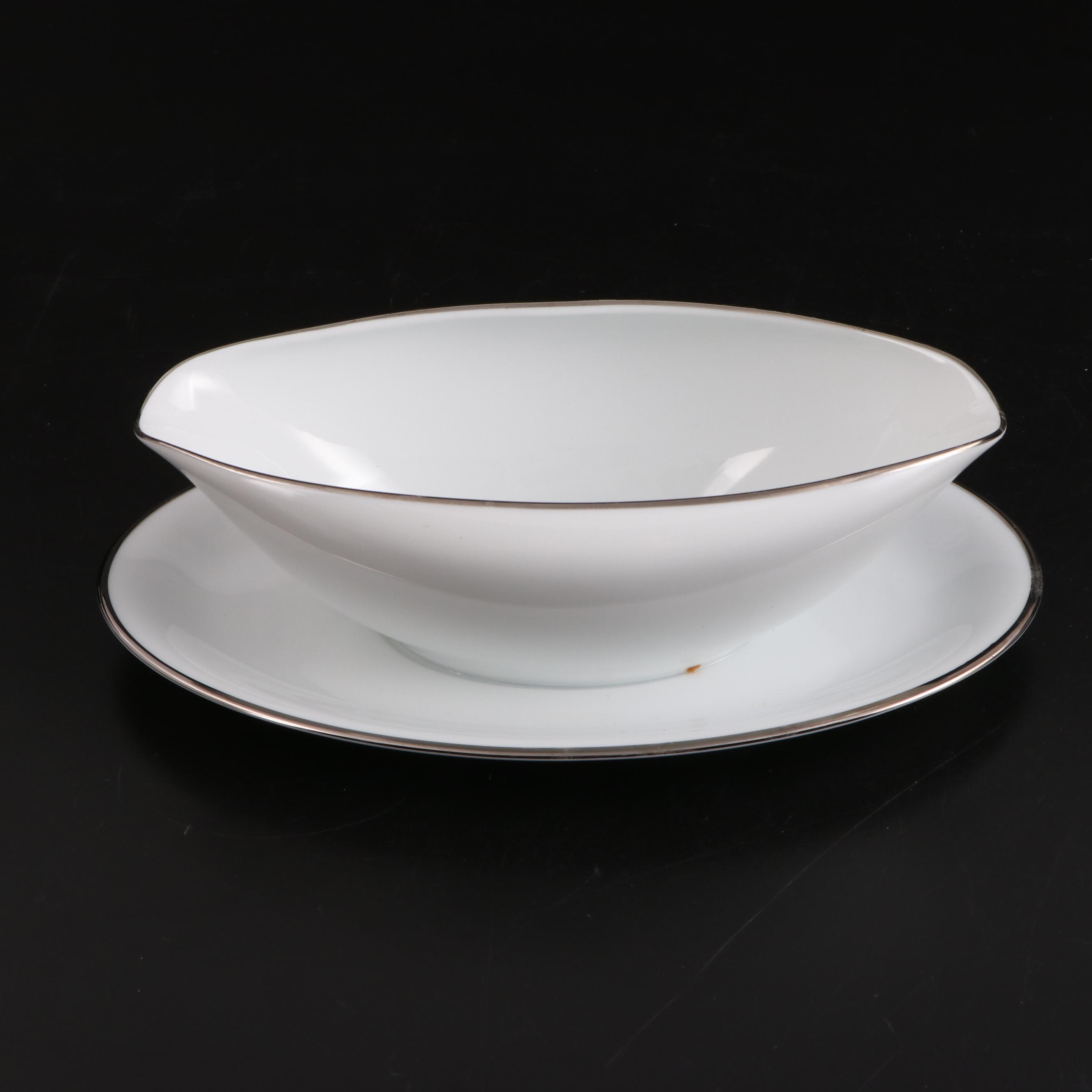 Noritake "Silverdale" Porcelain Dinnerware with Royal Doulton Bone China Teapot