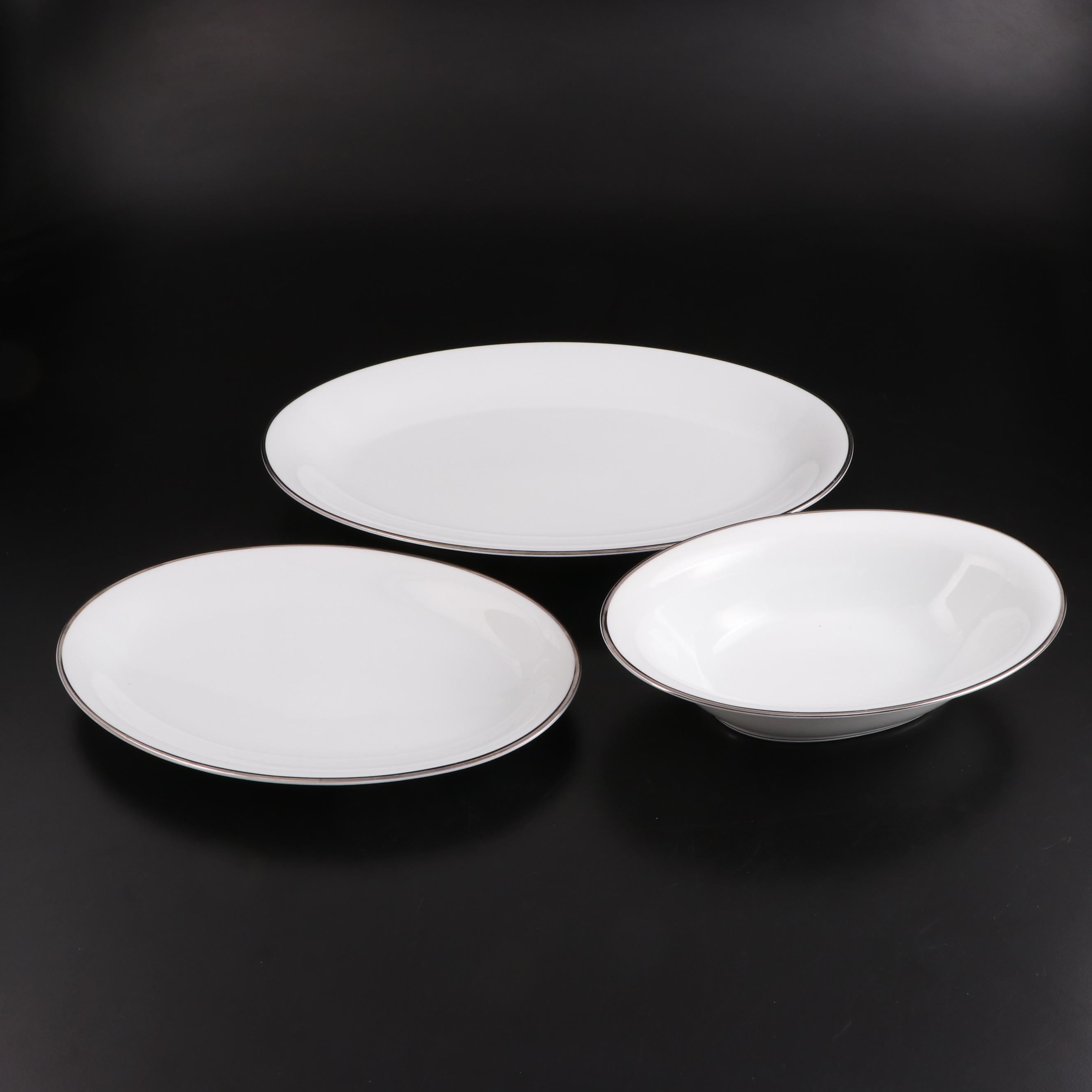 Noritake "Silverdale" Porcelain Dinnerware with Royal Doulton Bone China Teapot