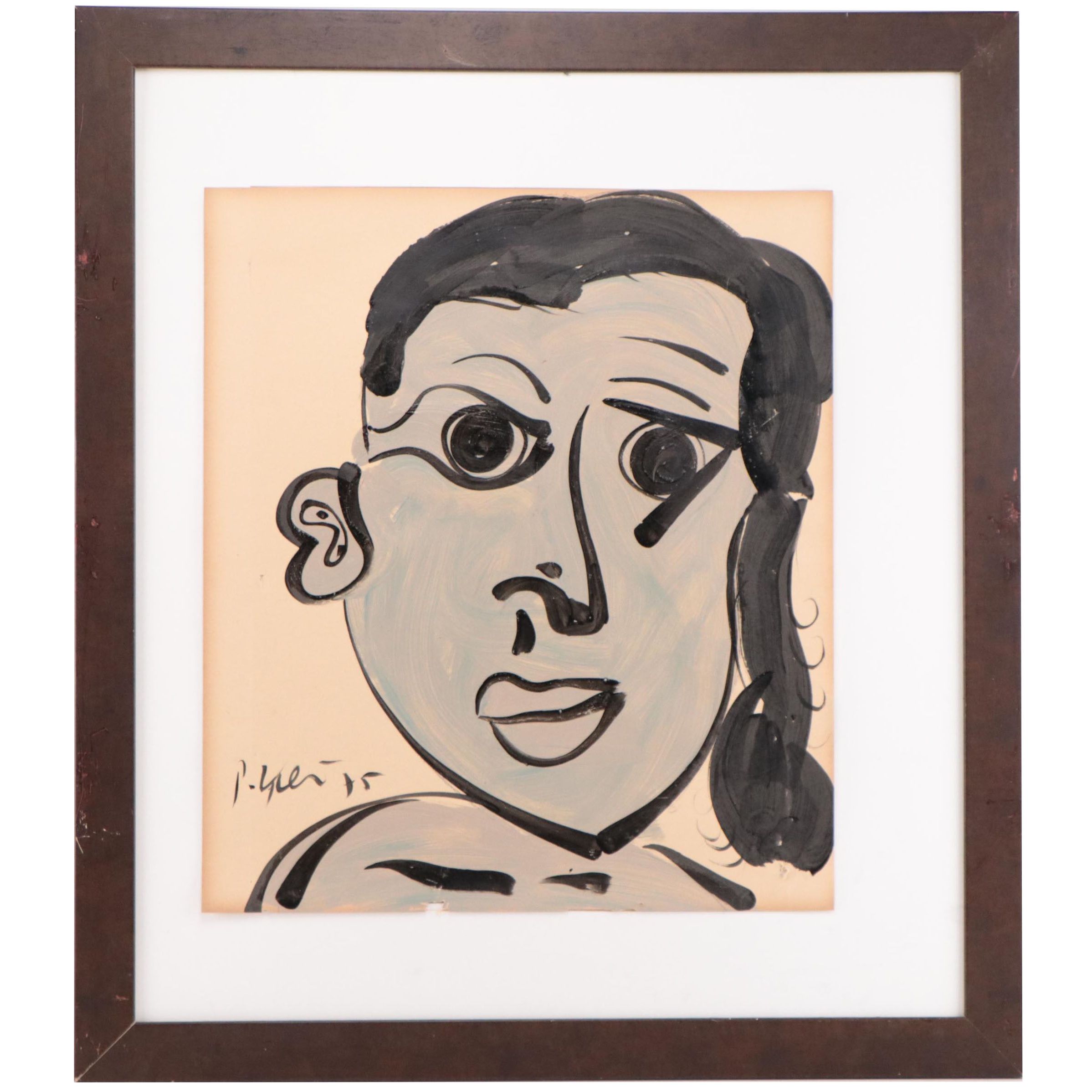 Peter Keil Abstract Portrait Acrylic Painting