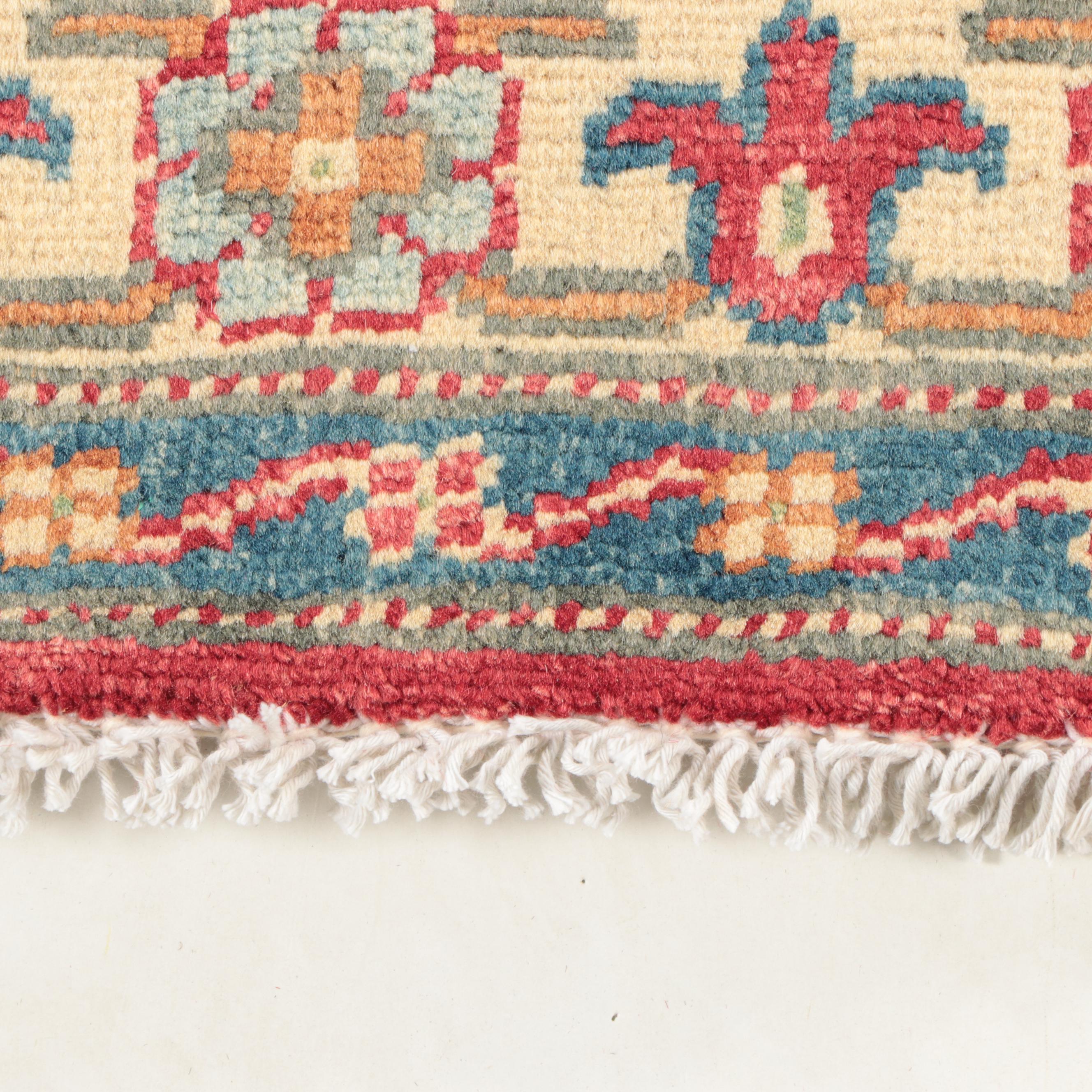 2'7 x 11'7 Hand-Knotted Afghan Kazak Style Carpet Runner