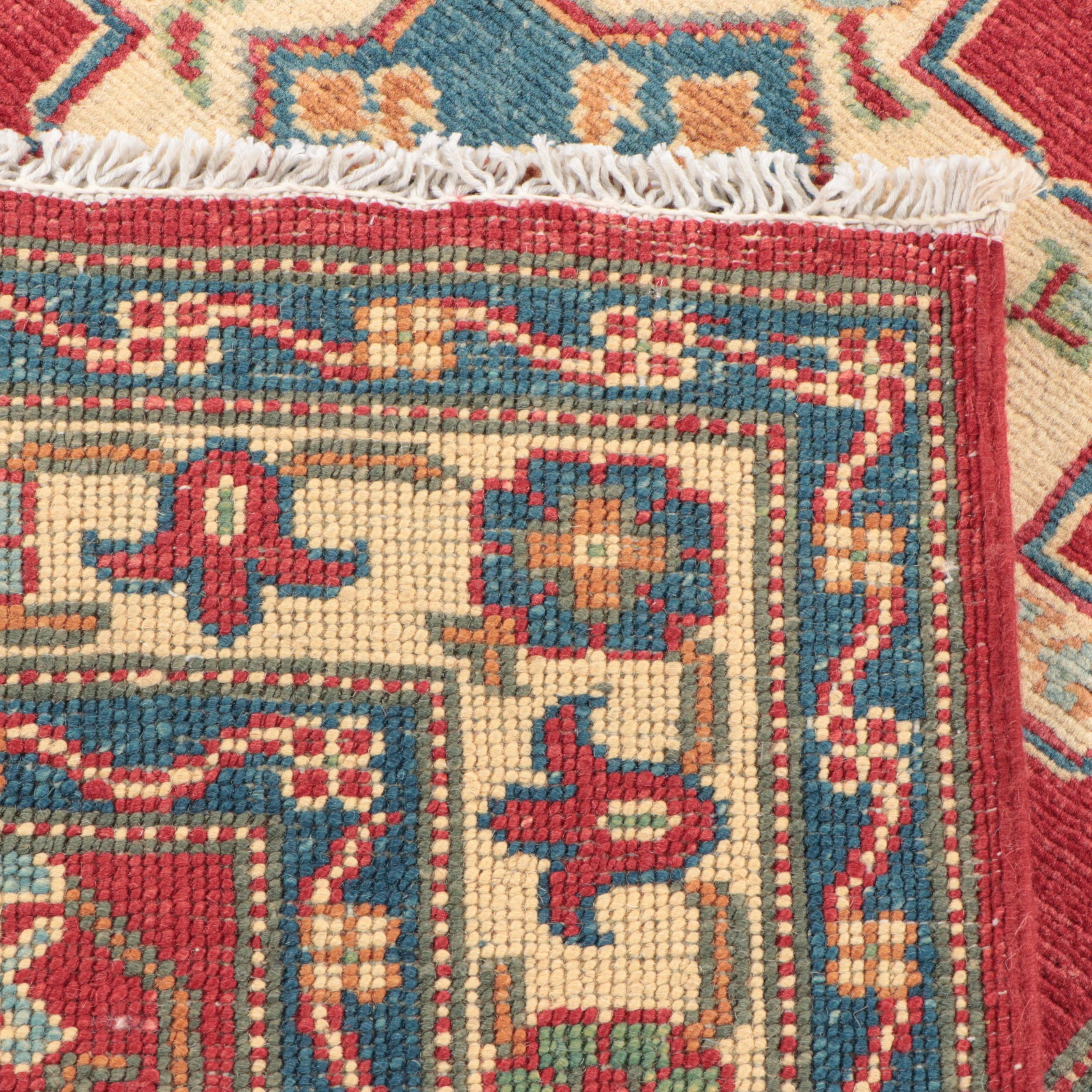 2'7 x 11'7 Hand-Knotted Afghan Kazak Style Carpet Runner