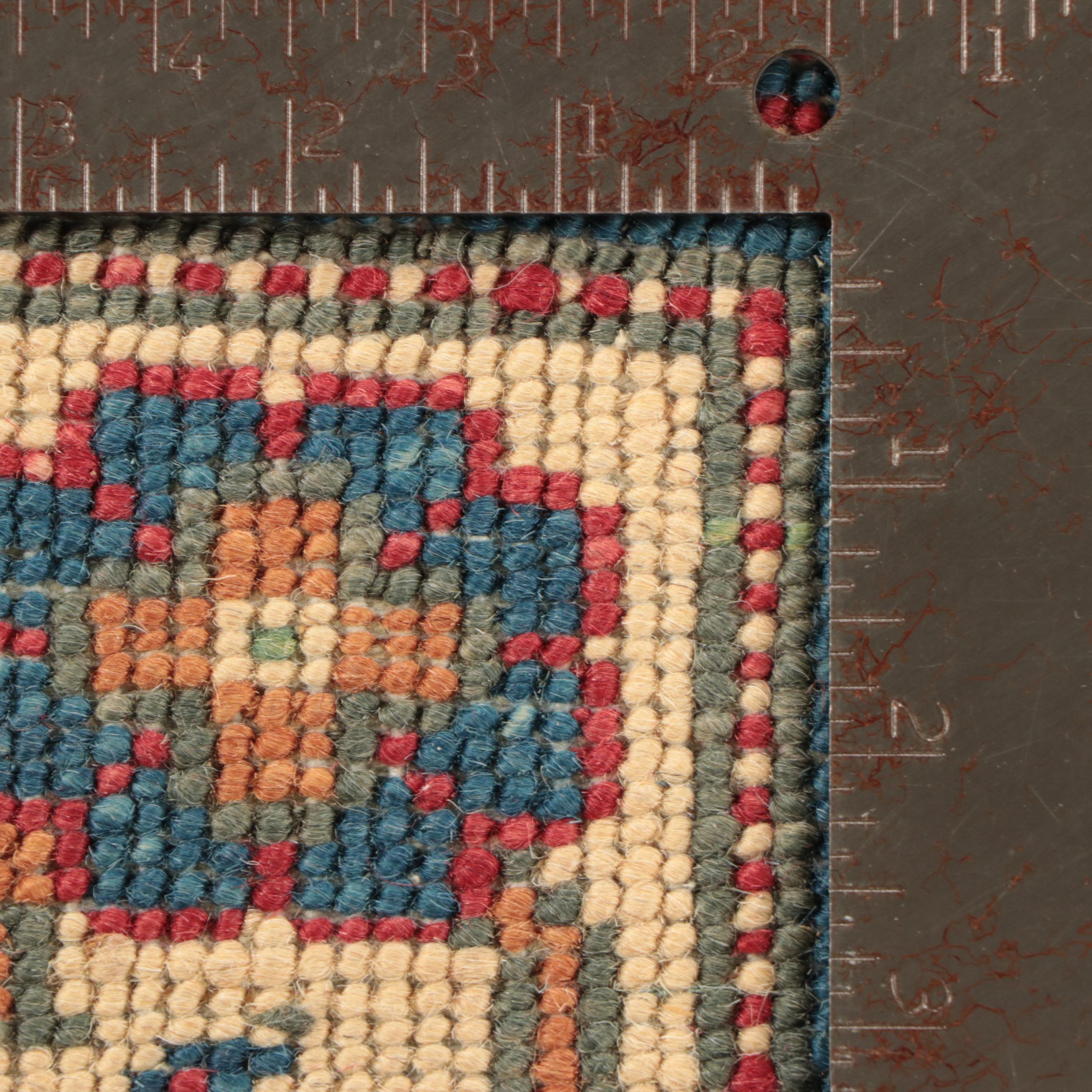 2'7 x 11'7 Hand-Knotted Afghan Kazak Style Carpet Runner