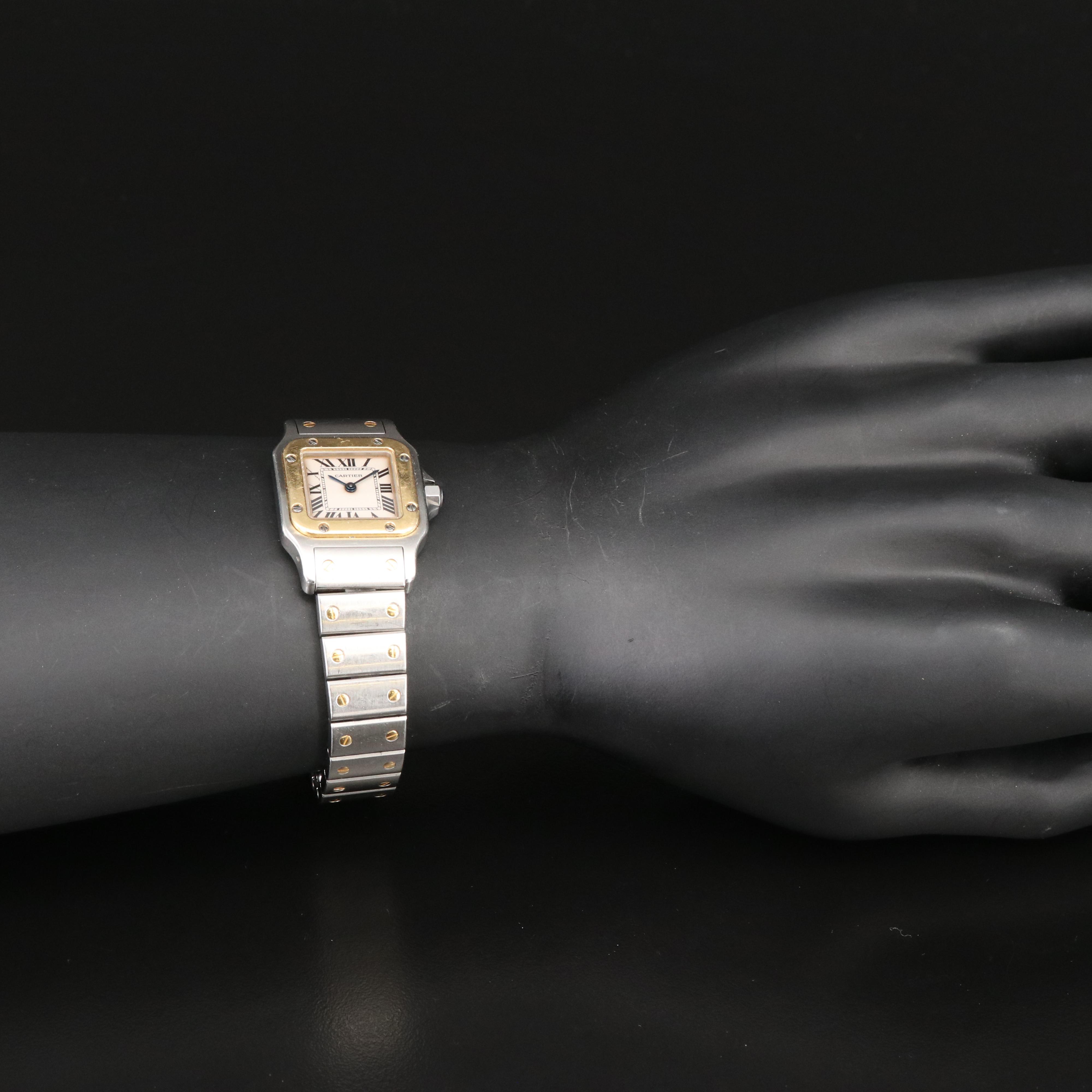 18K and Stainless Steel Cartier Santos De Cartier Quartz Watch