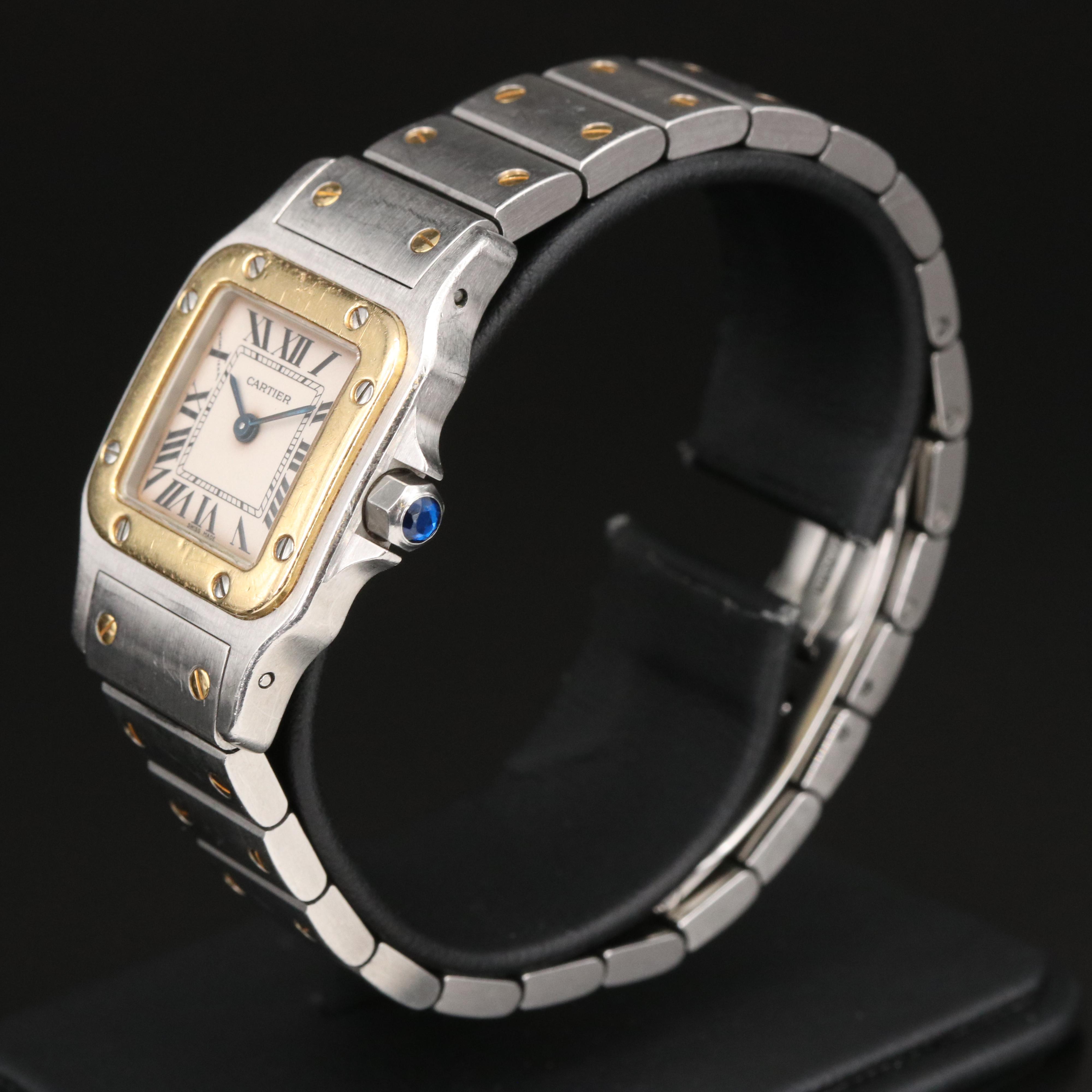 18K and Stainless Steel Cartier Santos De Cartier Quartz Watch