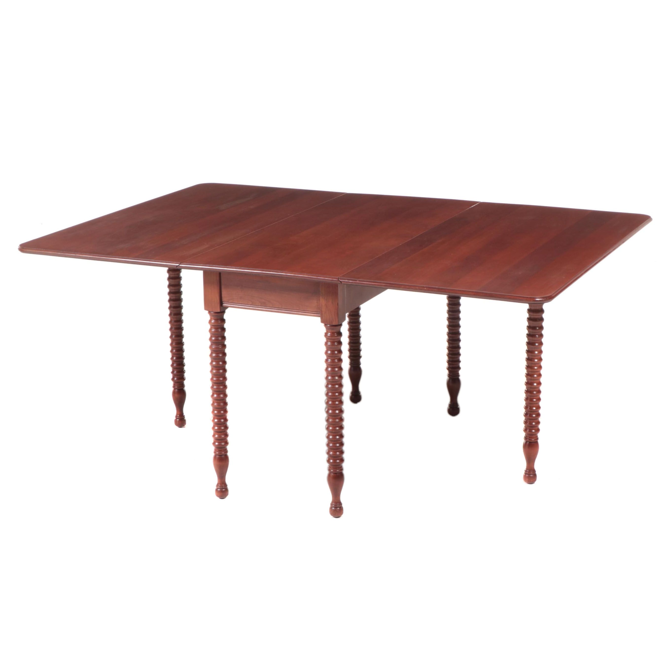 Classical Style Cherrywood Drop-Leaf Dining Table, 20th Century