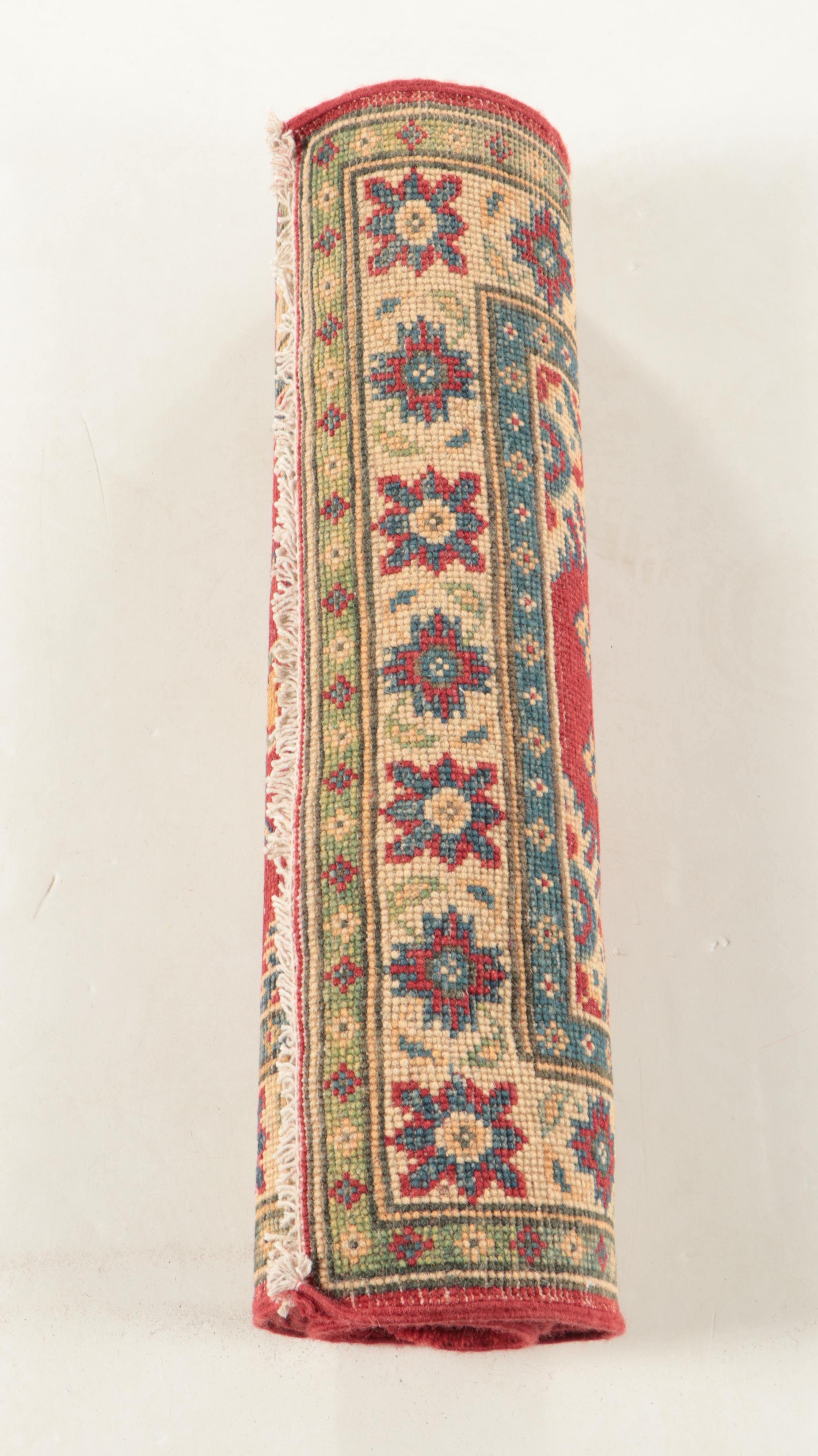 2' x 6' Hand-Knotted Afghan Kazak Style Carpet Runner