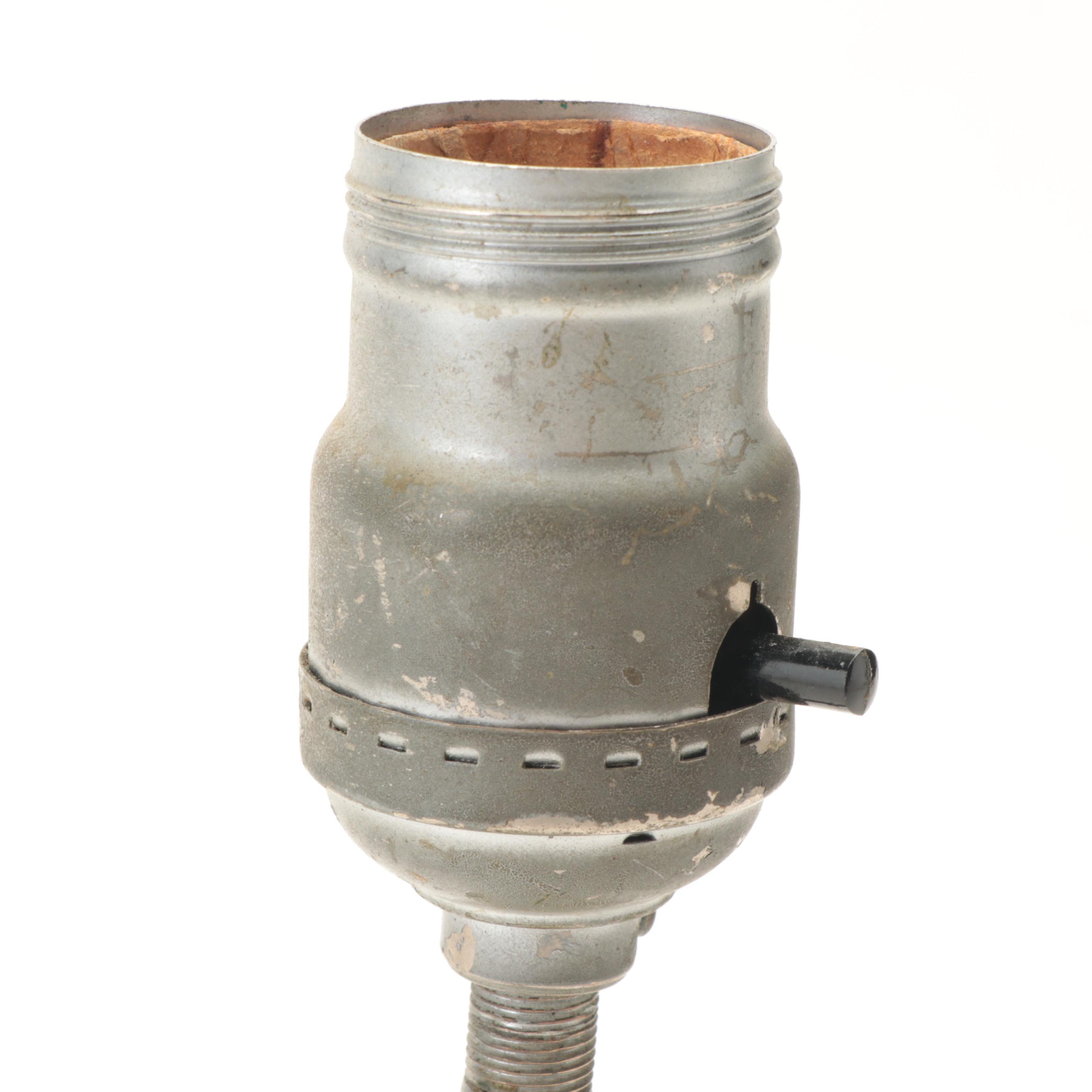 Modern Metal and Acrylic Ammunition Base Boudoir Lamp