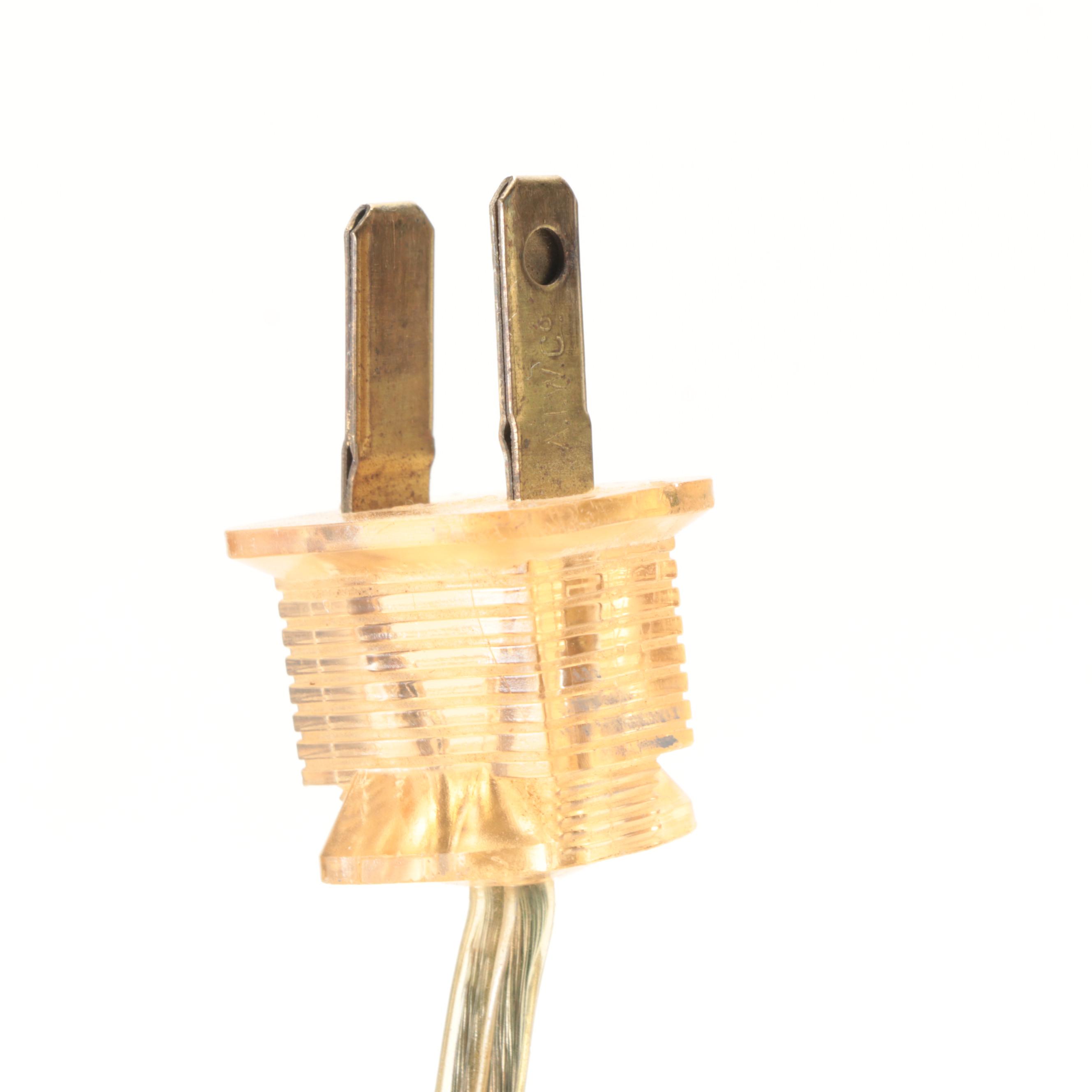 Modern Metal and Acrylic Ammunition Base Boudoir Lamp