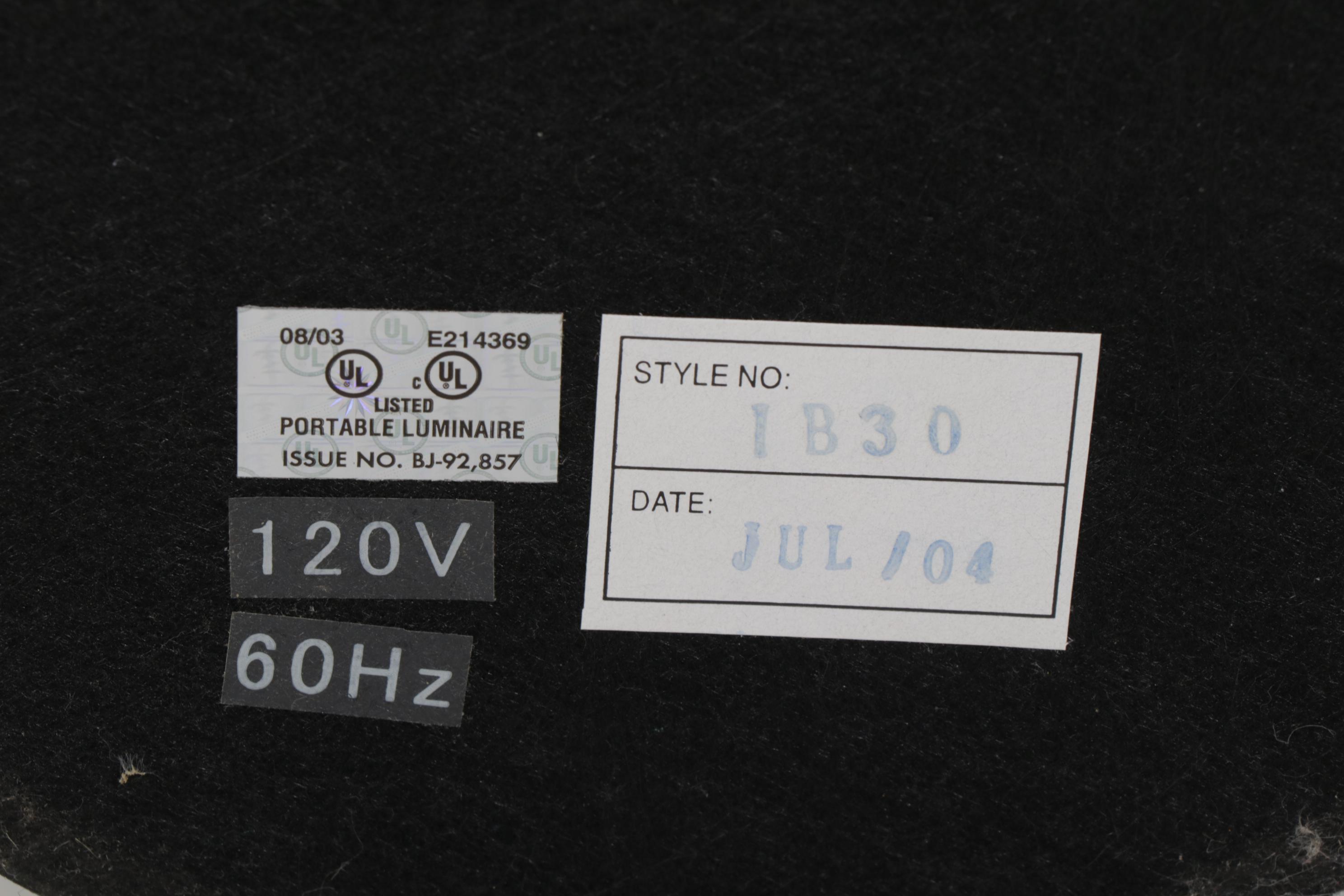 Art Nouveau Style Slag Glass, Acrylic Drops and Metal  Table Lamp, Contemporary