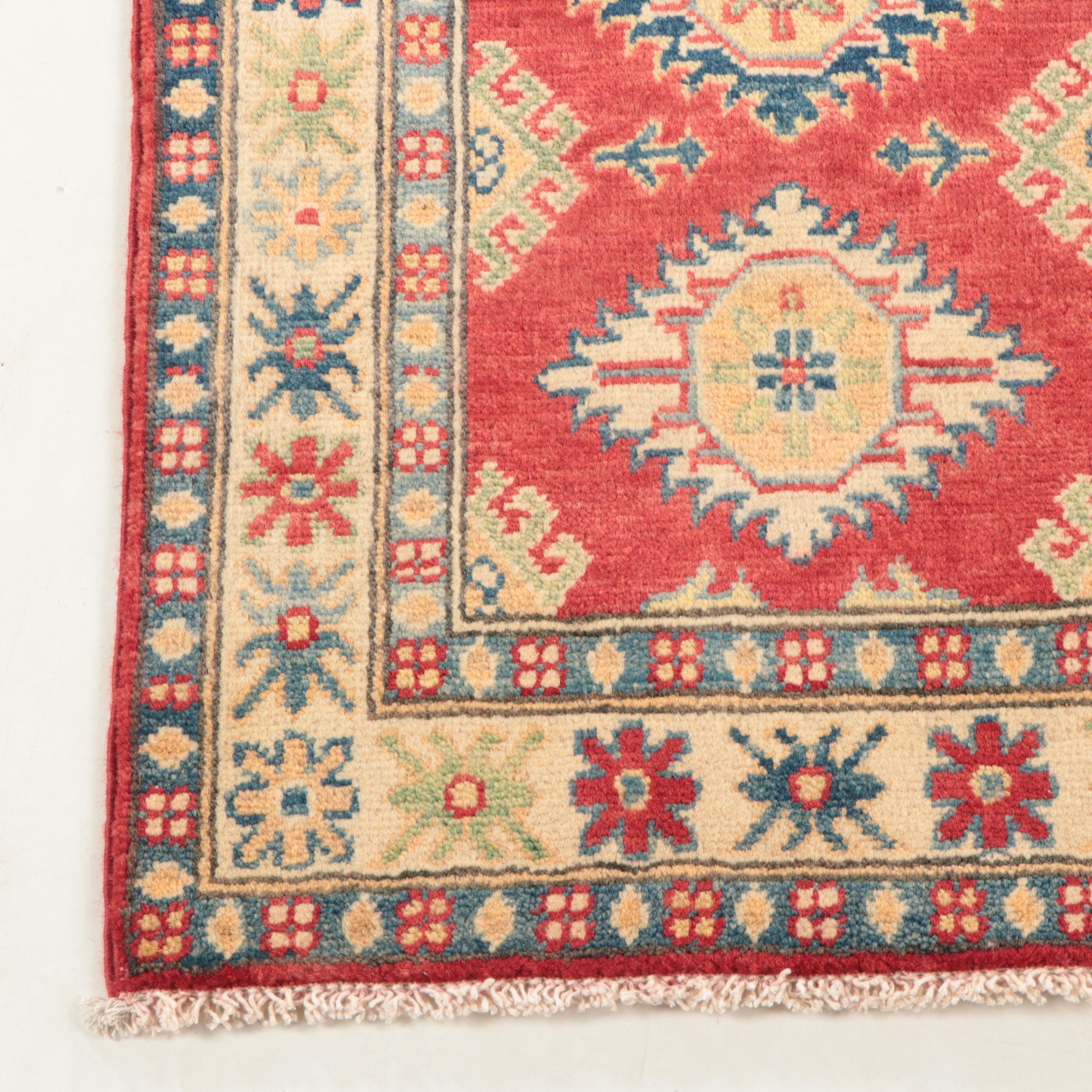 1'11 x 5'5 Hand-Knotted  Pakistani Kazak Style Carpet Runner