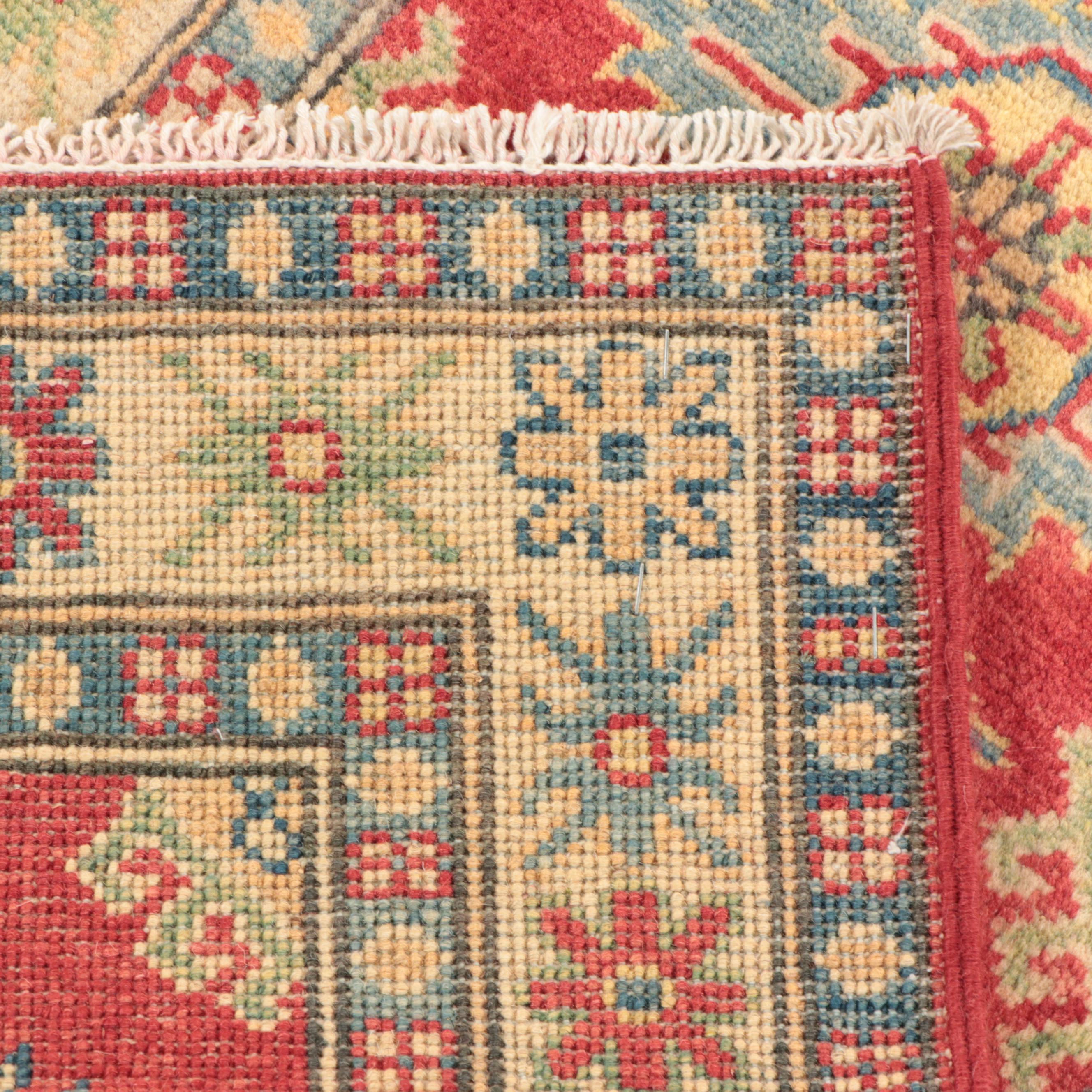 1'11 x 5'5 Hand-Knotted  Pakistani Kazak Style Carpet Runner