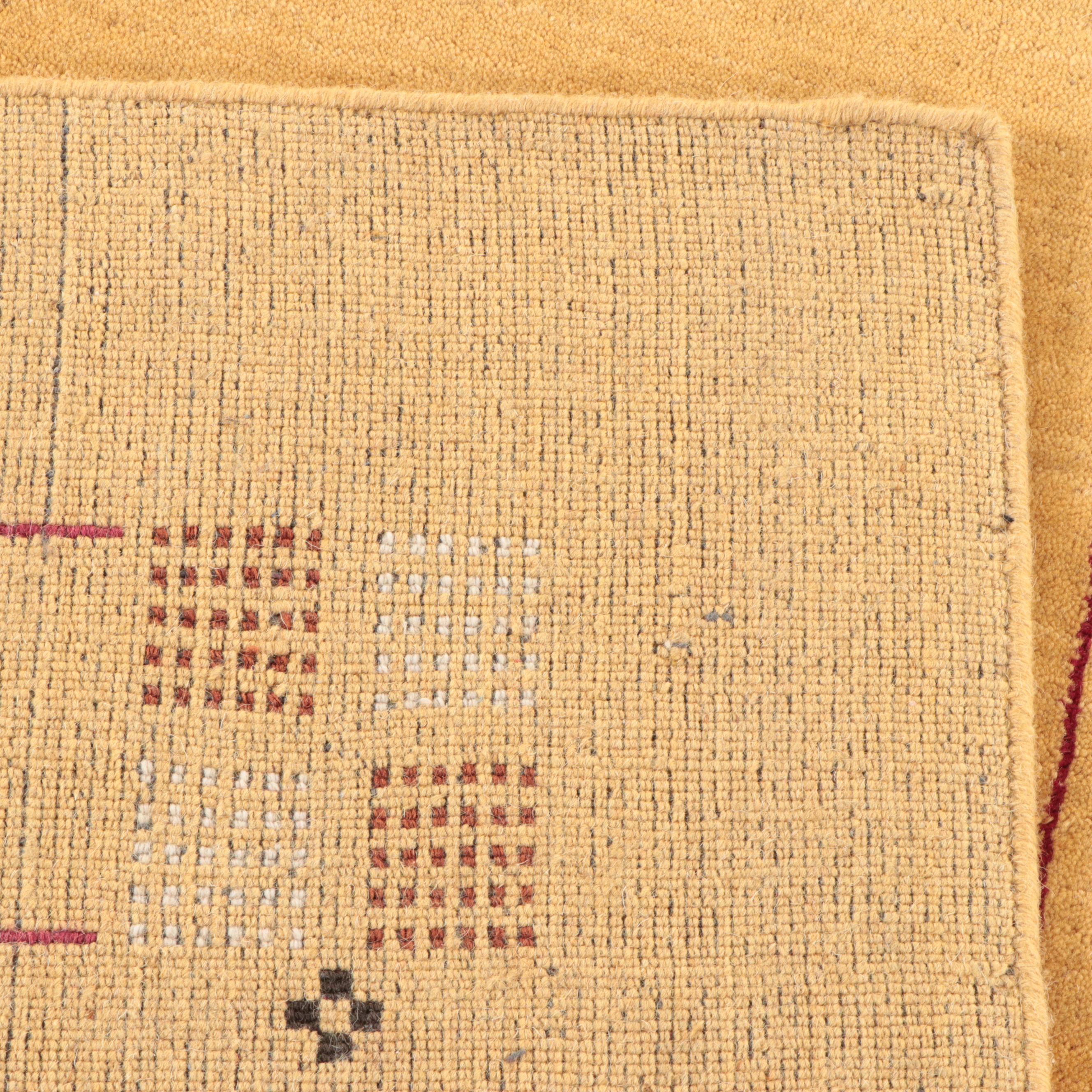 3'11 x 5'10 Hand-Knotted Indo-Persian Gabbeh Area Rug