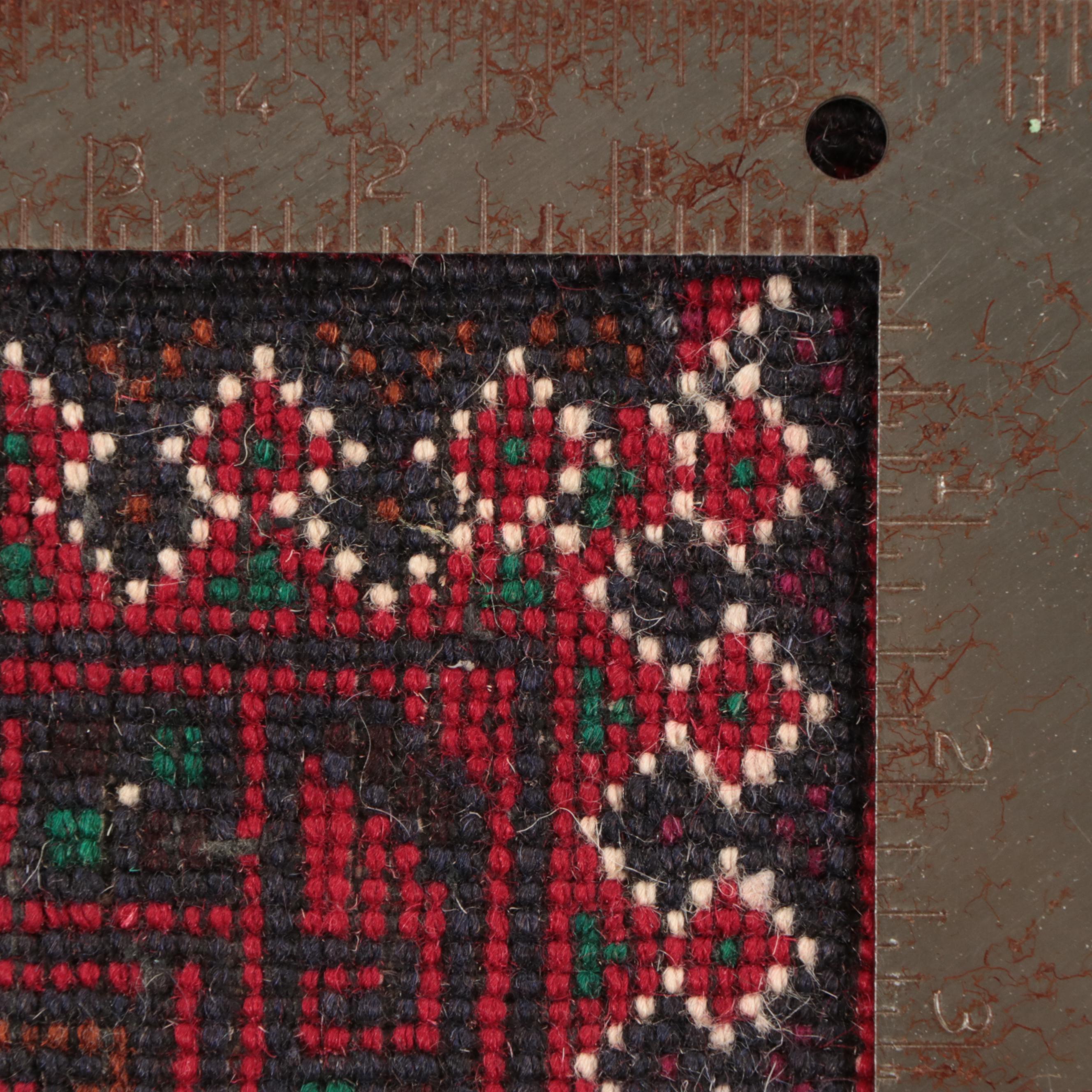 2'8 x 4'10 Hand-Knotted Afghan Baluch Accent Rug