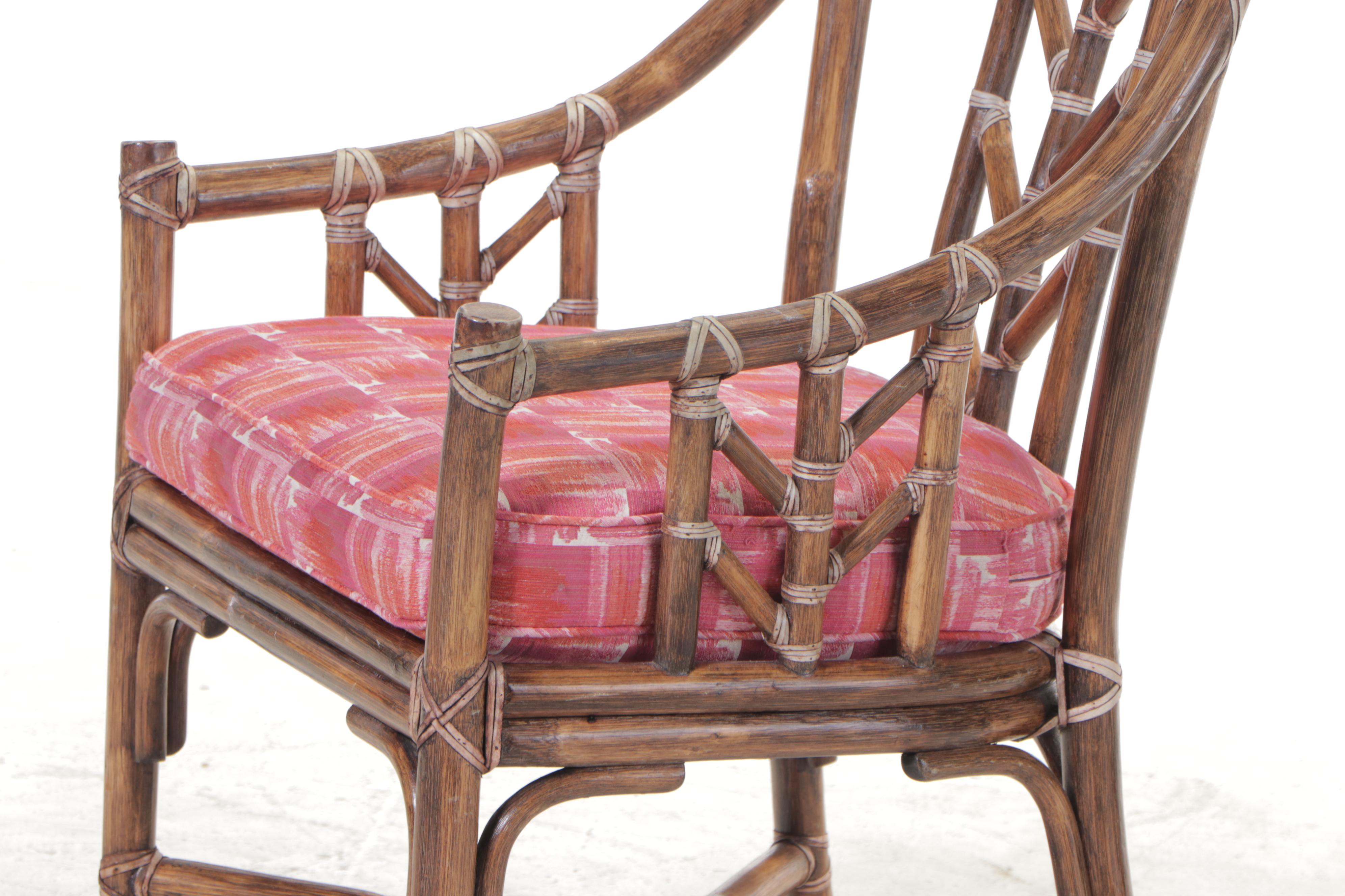 McGuire Five-Piece Rattan Dining Set, Late 20th Century