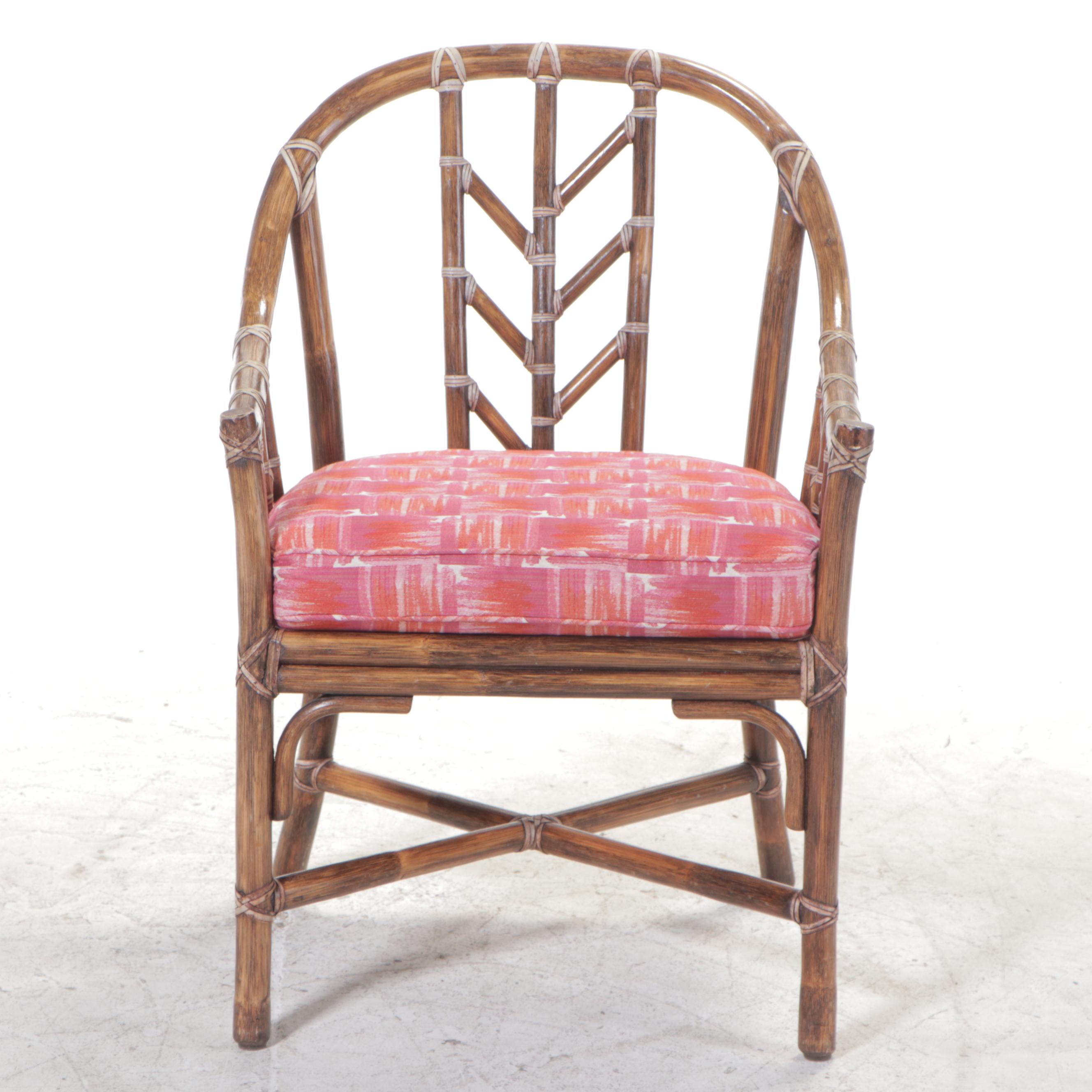 McGuire Five-Piece Rattan Dining Set, Late 20th Century