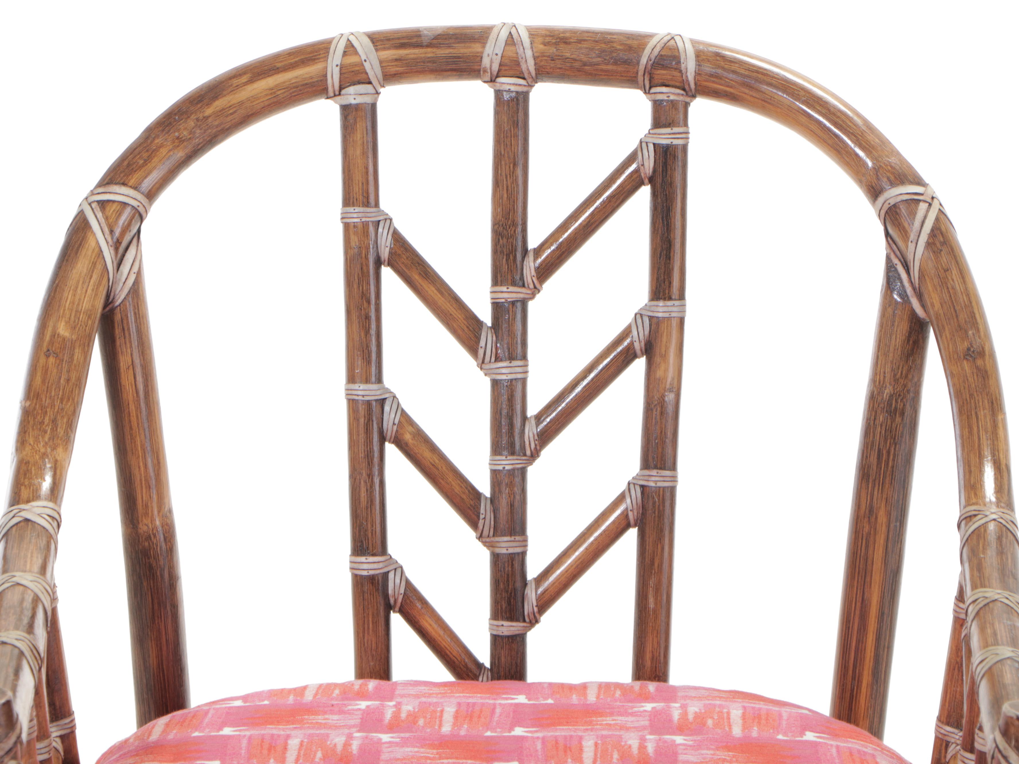 McGuire Five-Piece Rattan Dining Set, Late 20th Century