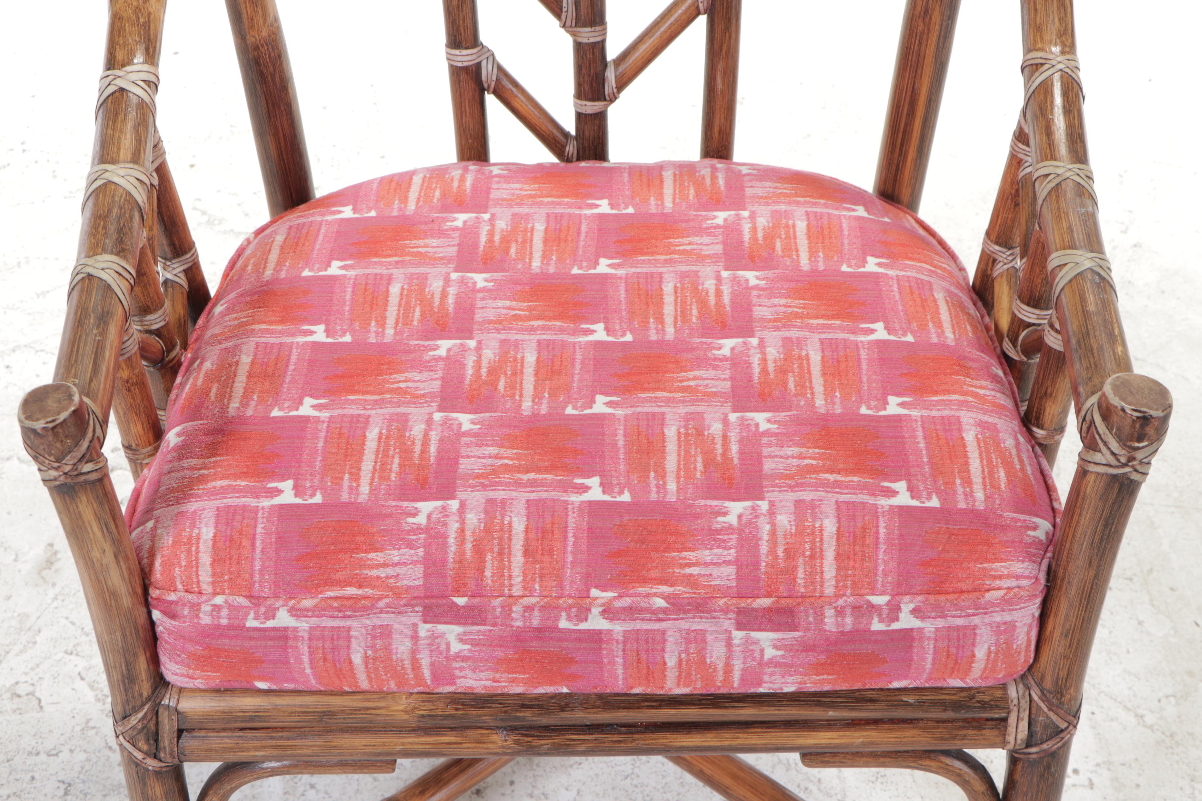 McGuire Five-Piece Rattan Dining Set, Late 20th Century