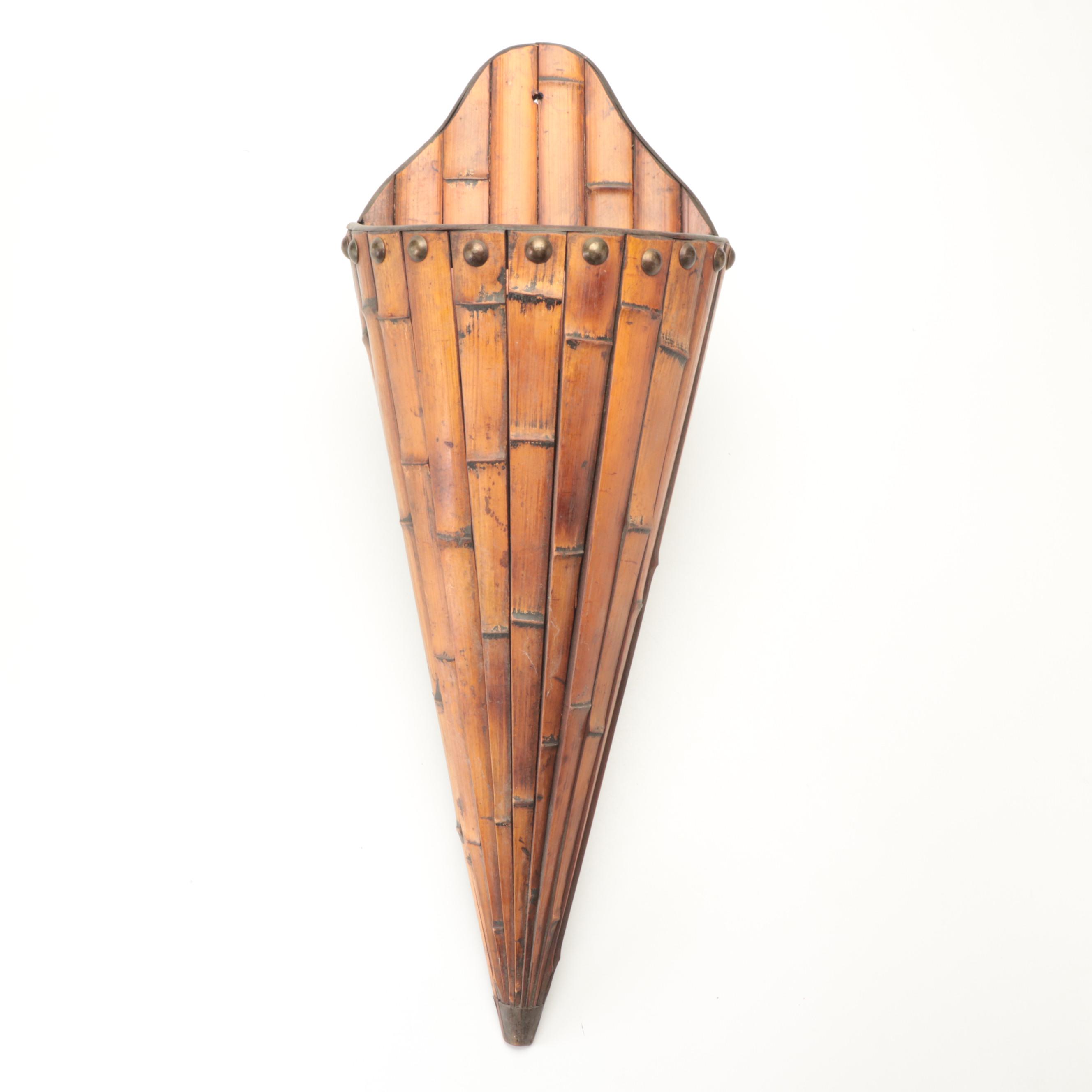 Pyrex Wicker Casserole Dish Holder with Rattan Suitcase and Bamboo Wall Pocket