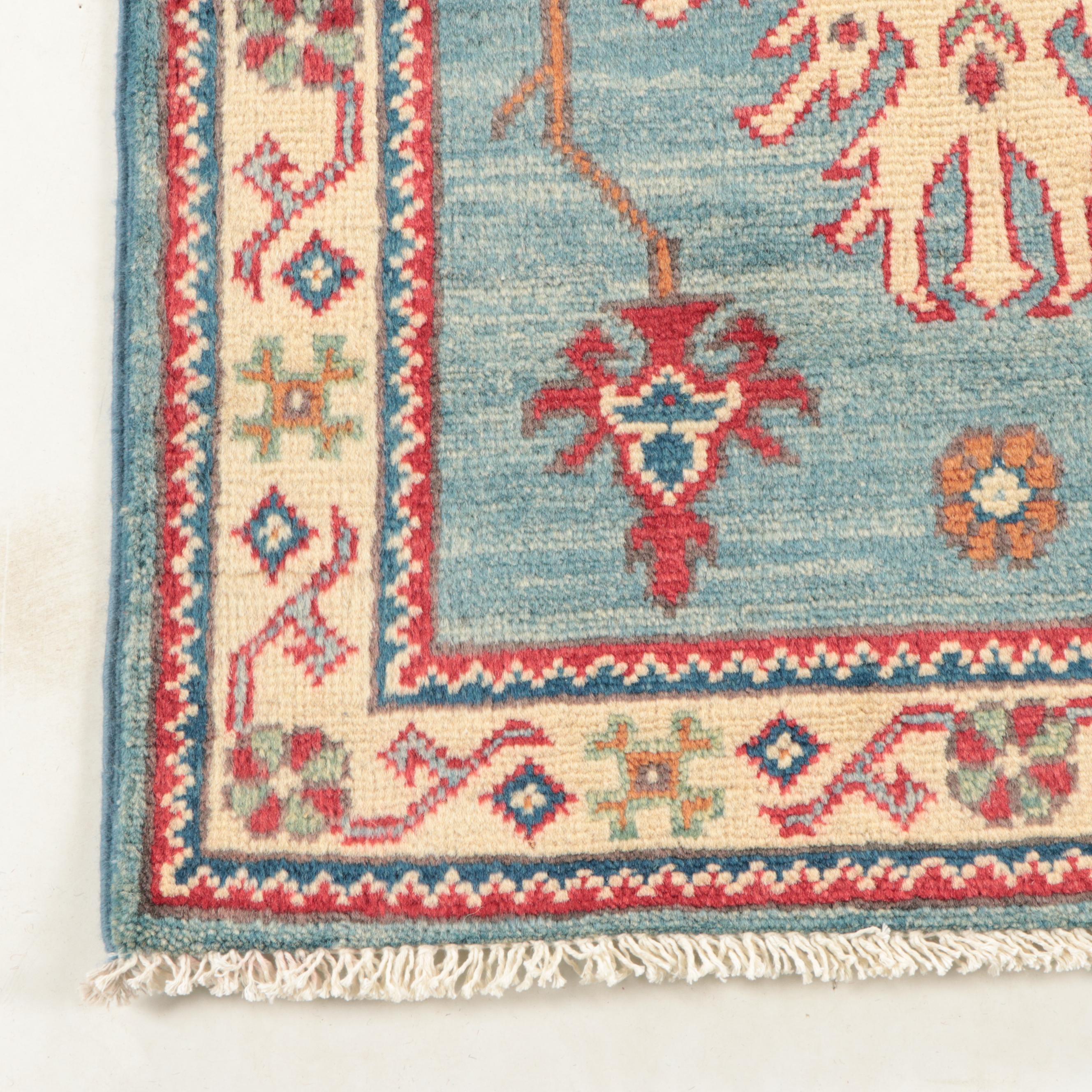 2' x 6'1 Hand-Knotted Afghan Kazak Style Carpet Runner