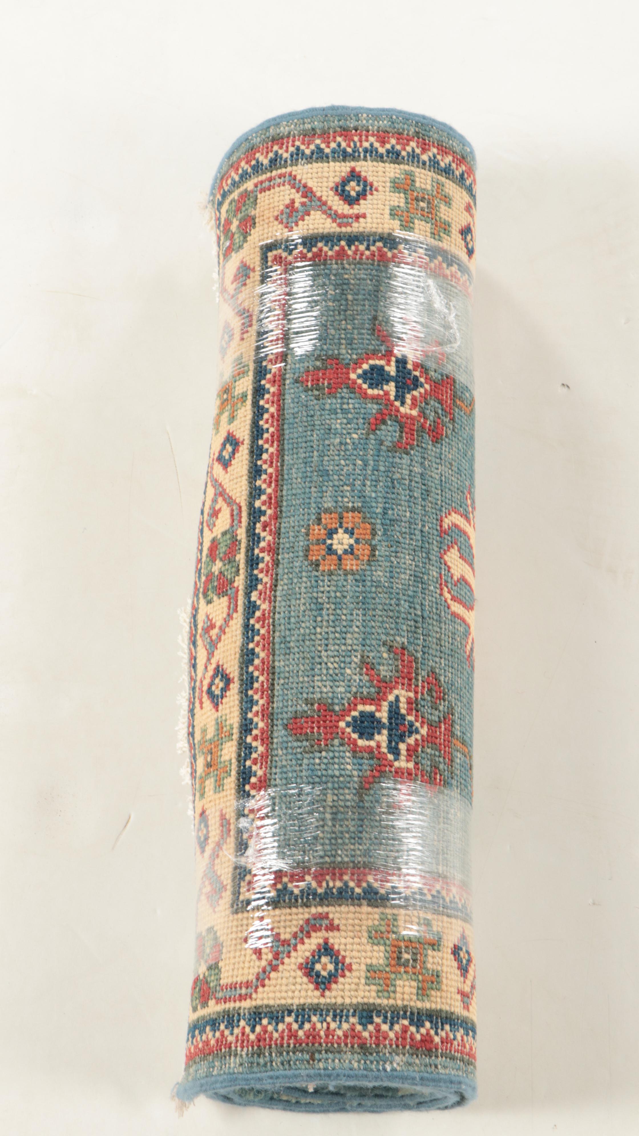 2' x 6'1 Hand-Knotted Afghan Kazak Style Carpet Runner