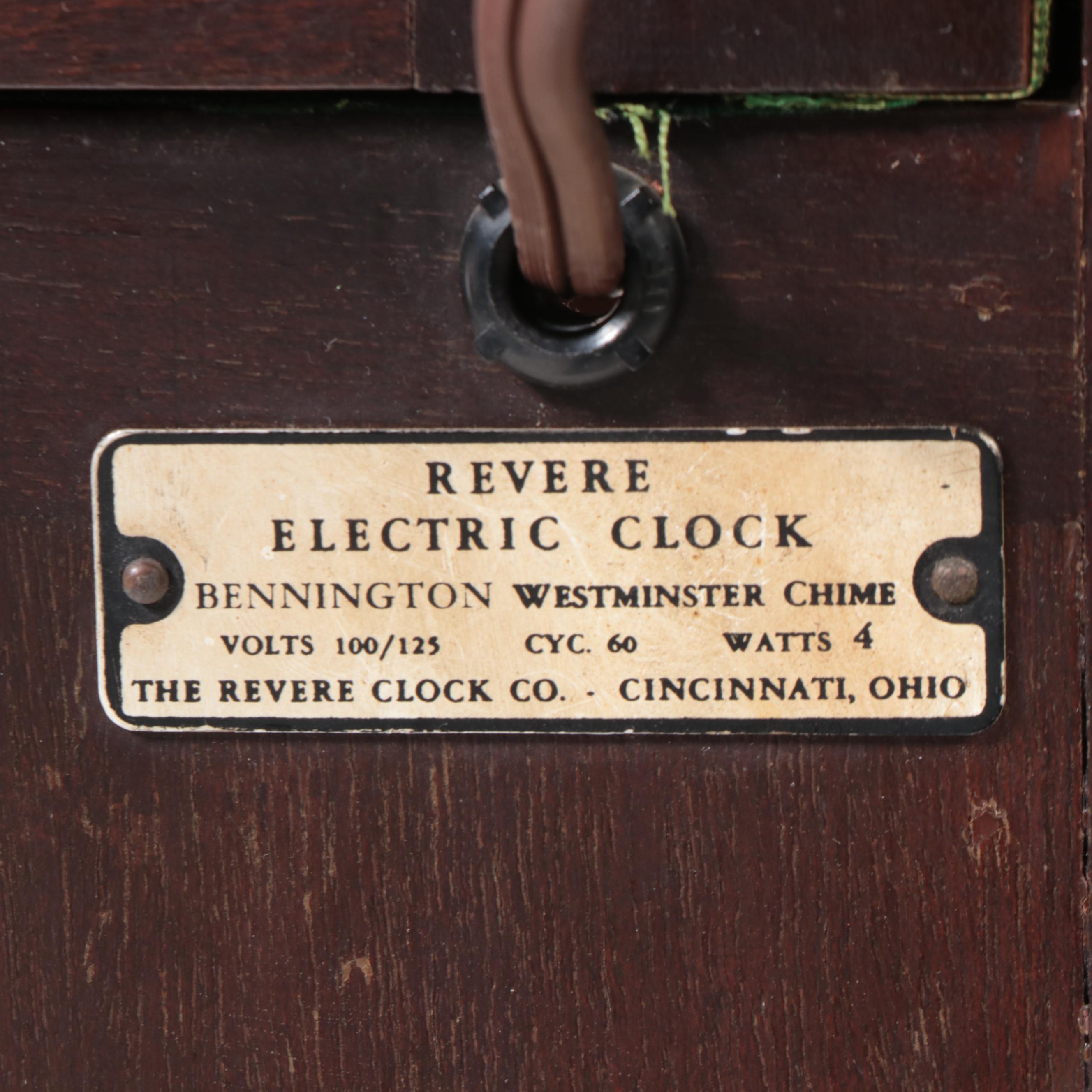 Revere Electric Grandfather Clock with Bennington Westminster Chime