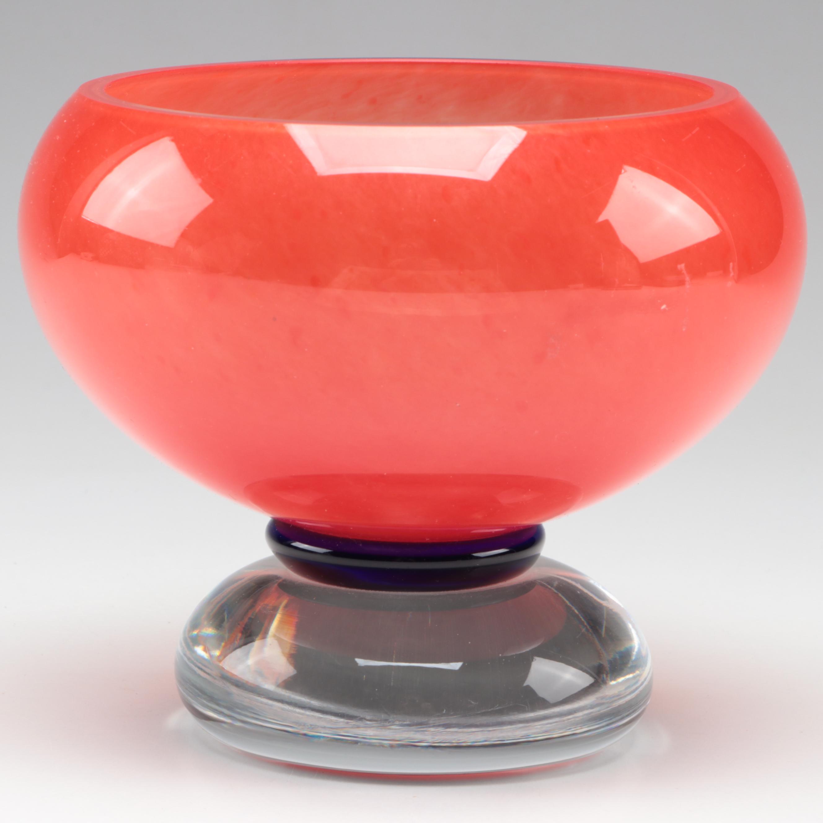Rony Plesl Modern Czech Art Glass Bowl