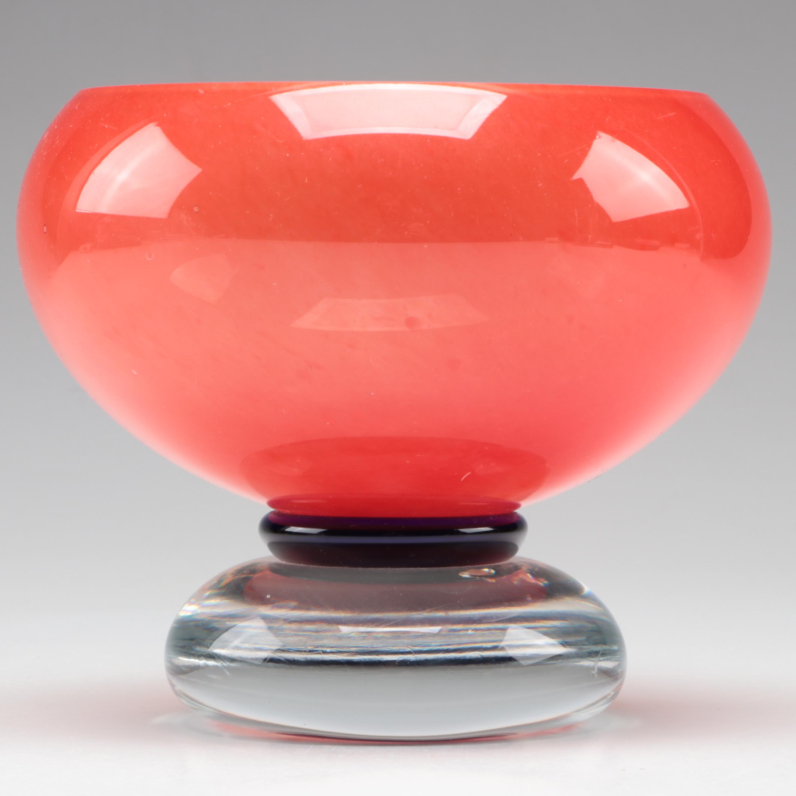 Rony Plesl Modern Czech Art Glass Bowl