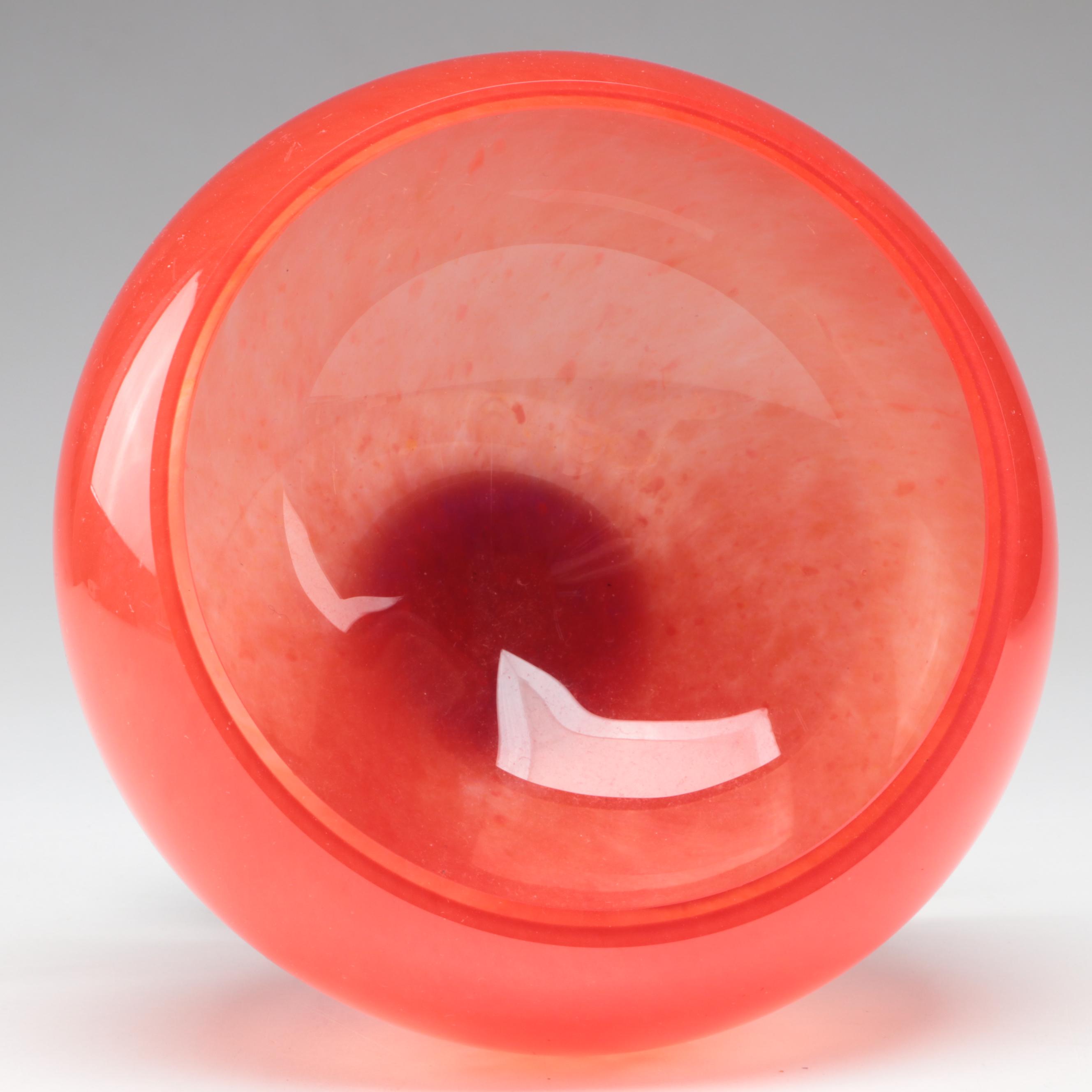 Rony Plesl Modern Czech Art Glass Bowl