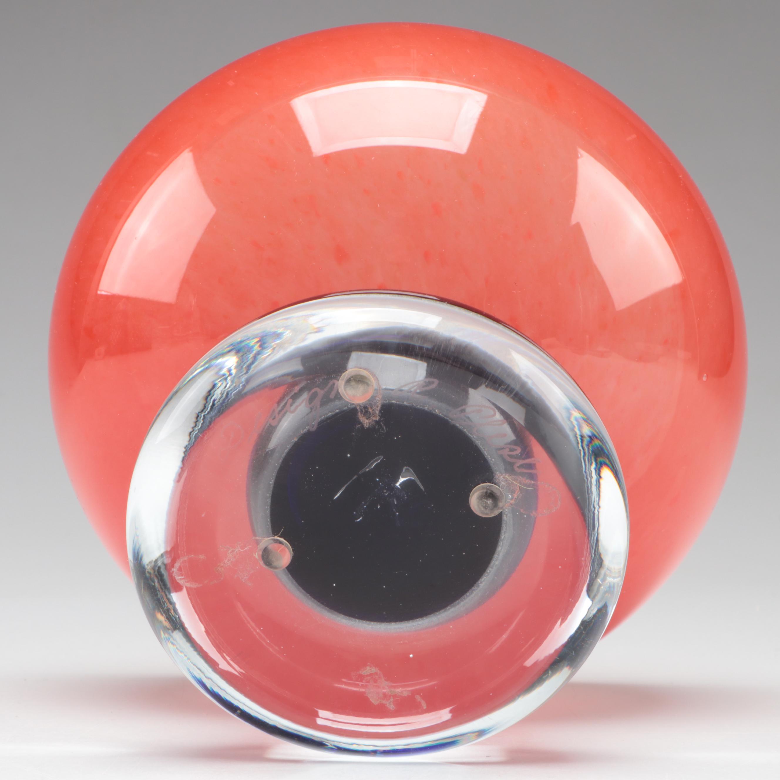 Rony Plesl Modern Czech Art Glass Bowl