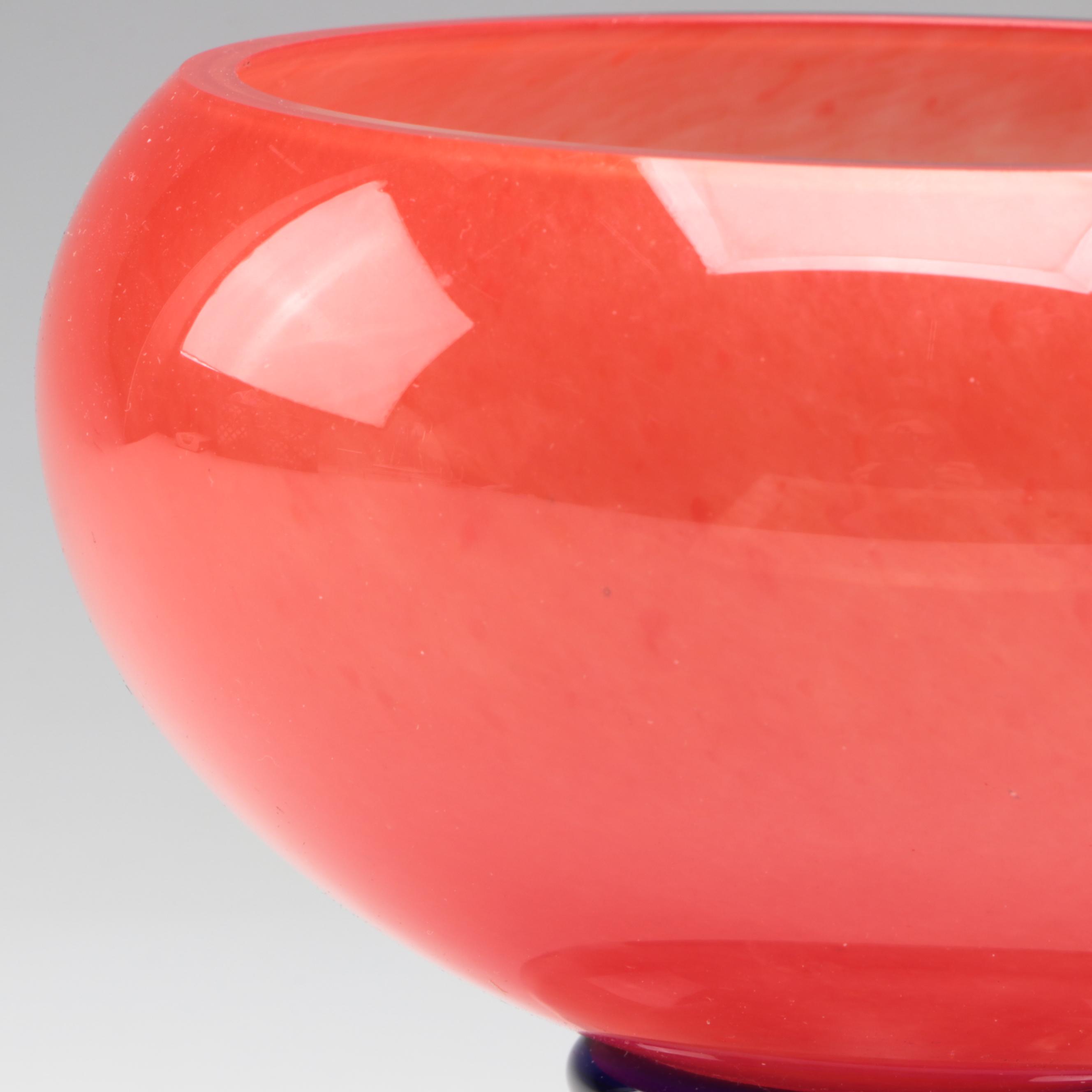 Rony Plesl Modern Czech Art Glass Bowl