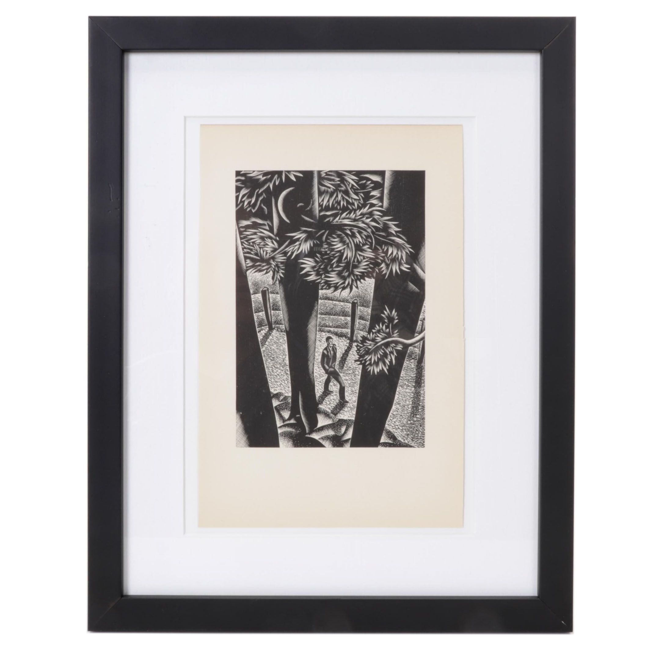 Lynd Ward Art Deco Woodcut From "Wild Pilgrimage," 1932