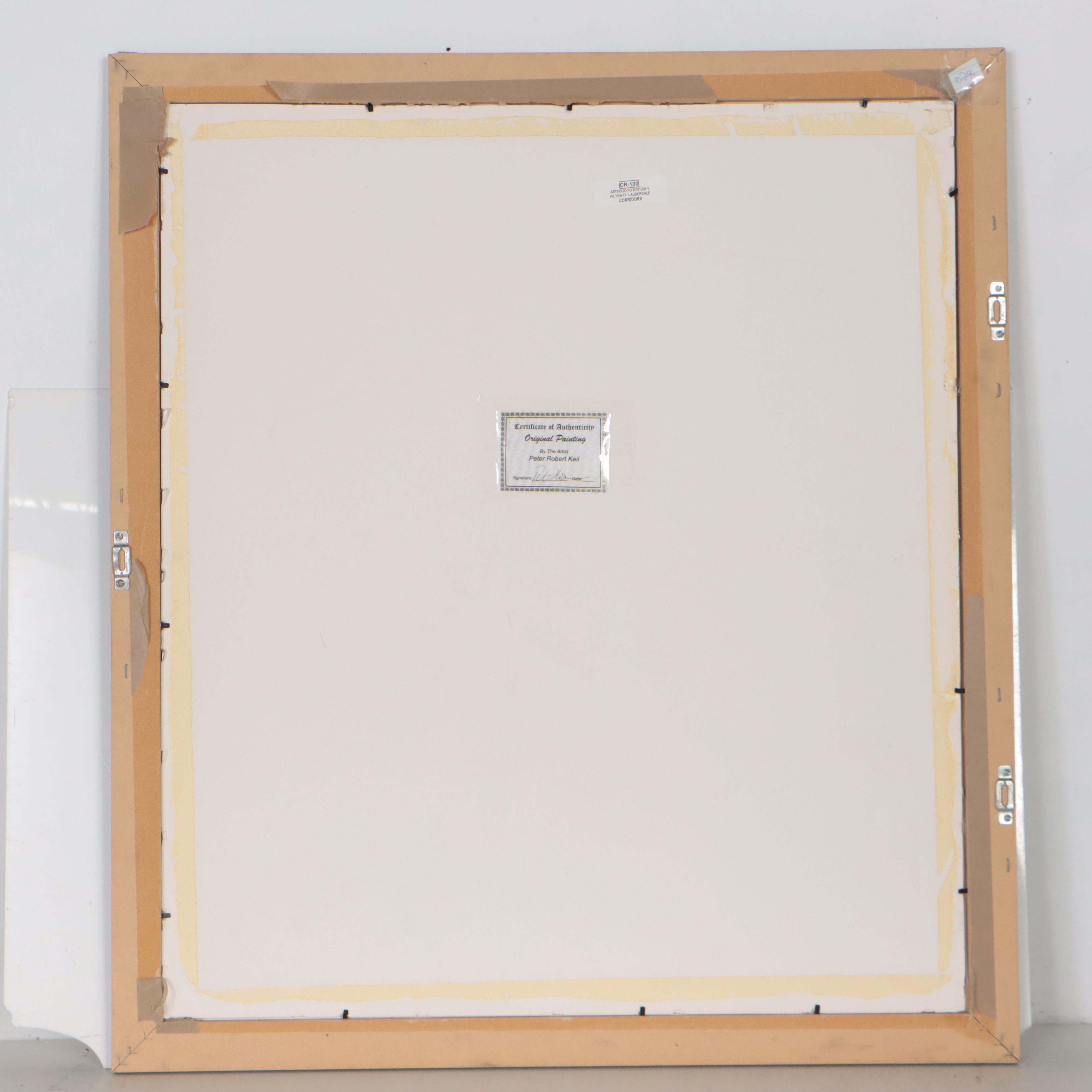 Peter Keil Abstract Portrait Acrylic Painting, 1975