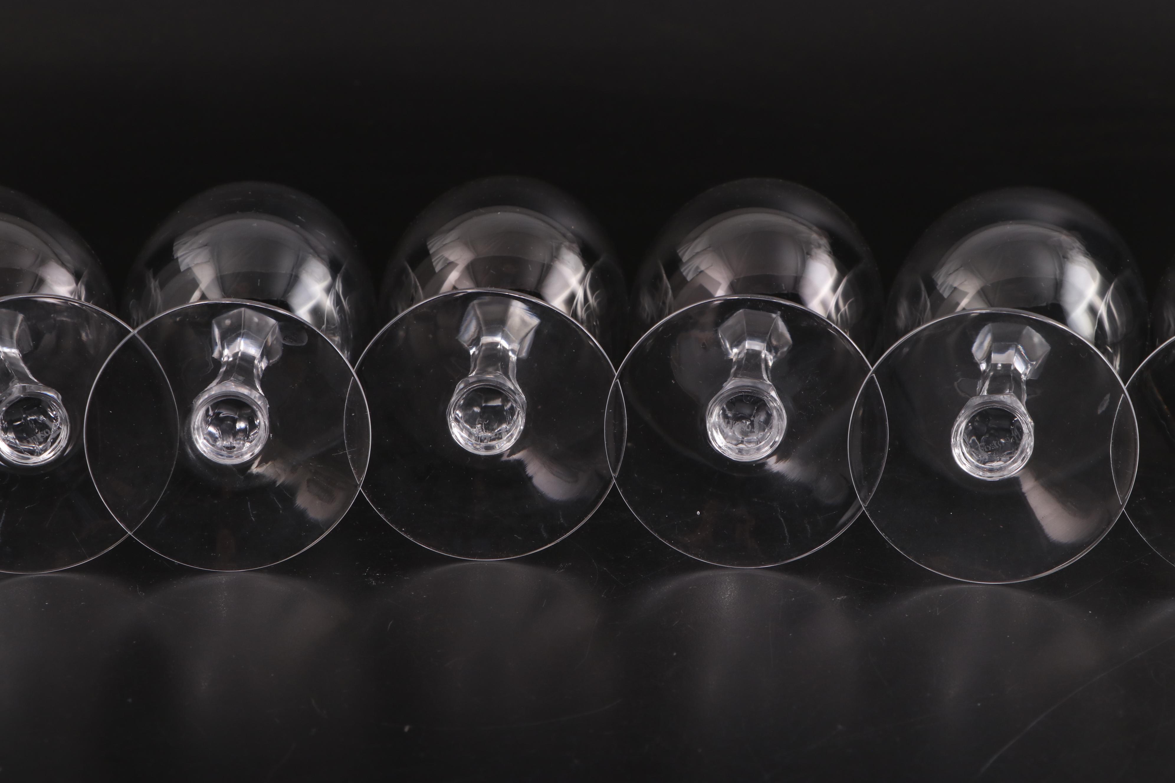 Fostoria "Trousseau" Water Goblets and Other Silver-Rimmed Stemware, 1958-1982