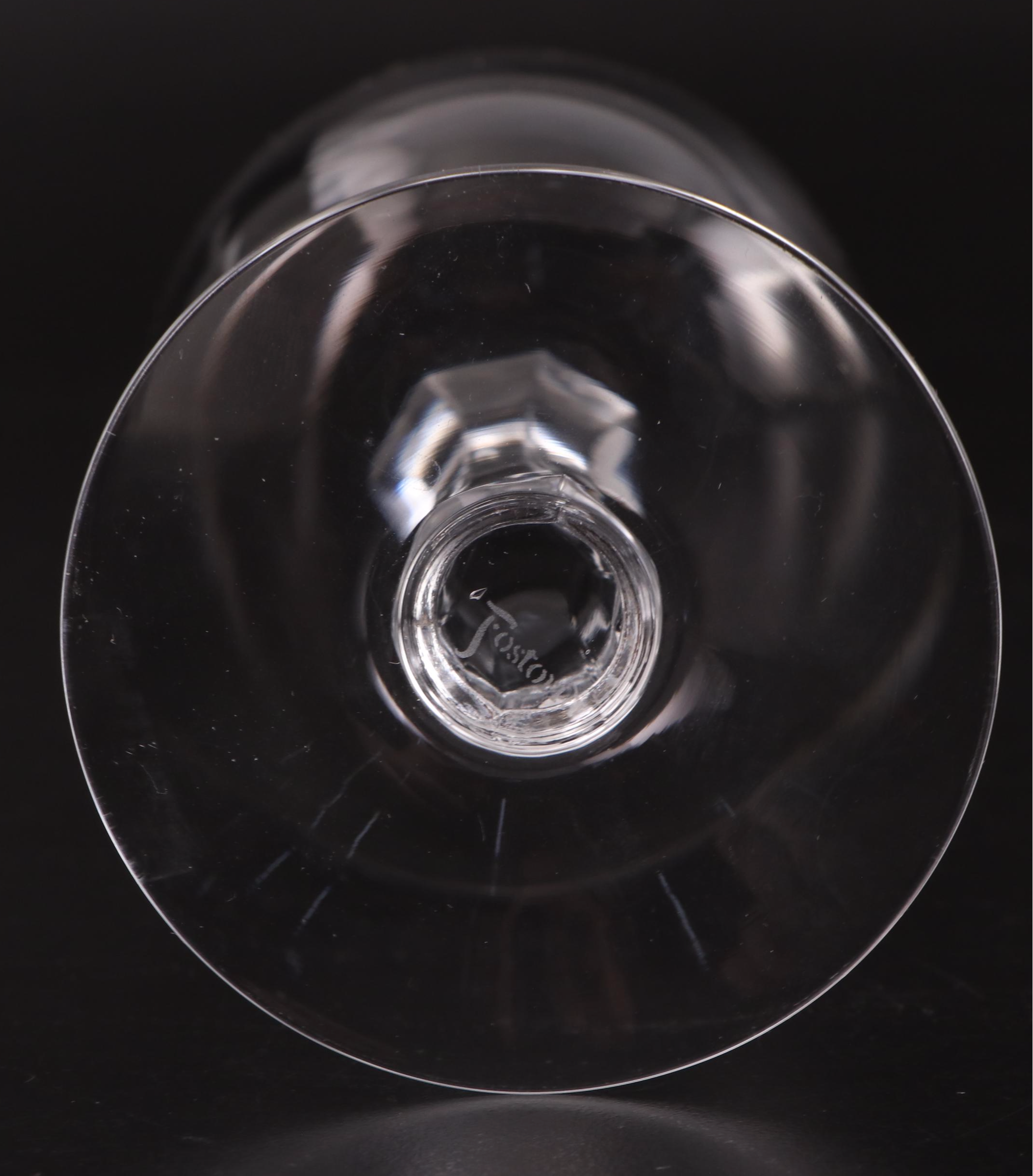 Fostoria "Trousseau" Water Goblets and Other Silver-Rimmed Stemware, 1958-1982