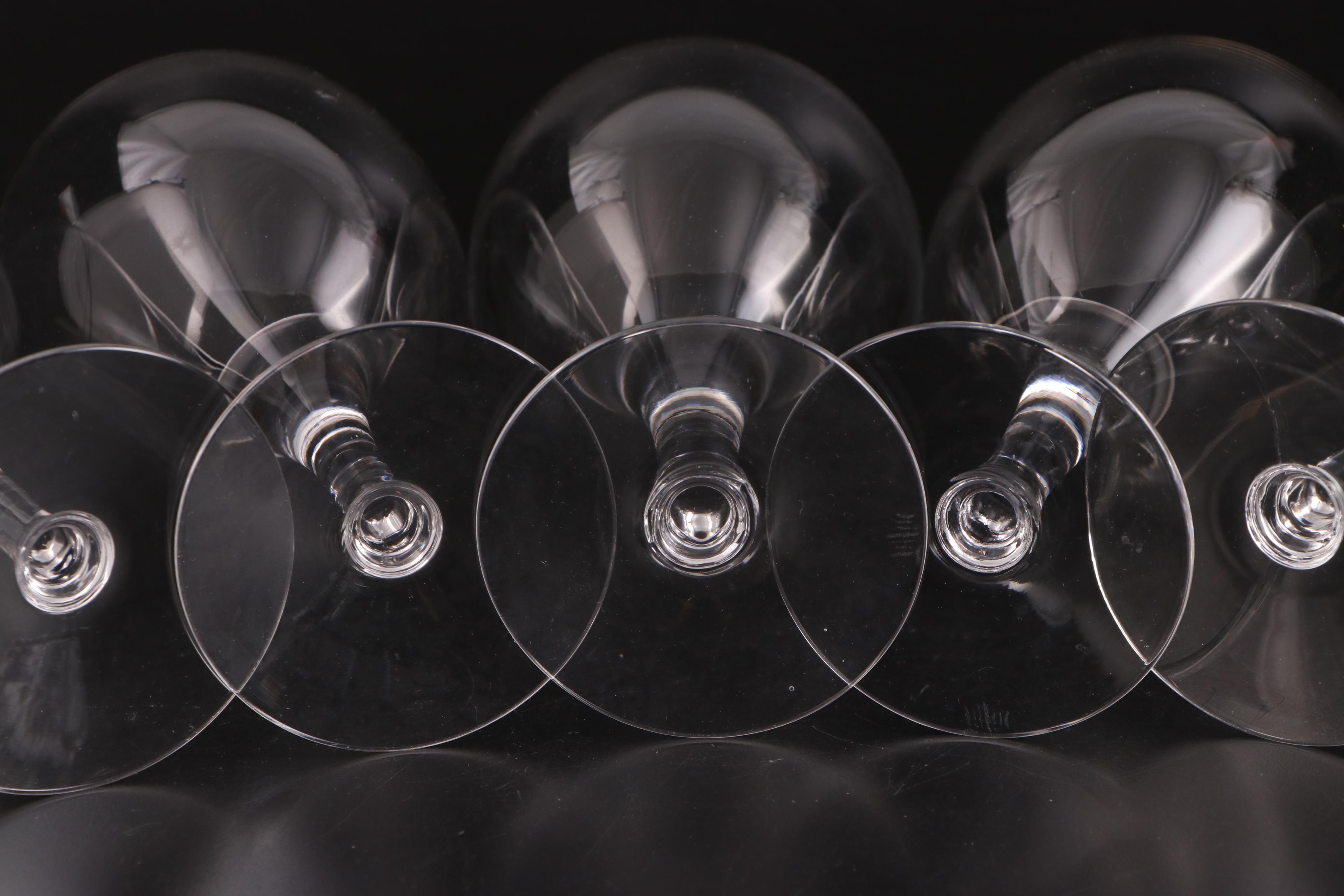 Fostoria "Trousseau" Water Goblets and Other Silver-Rimmed Stemware, 1958-1982