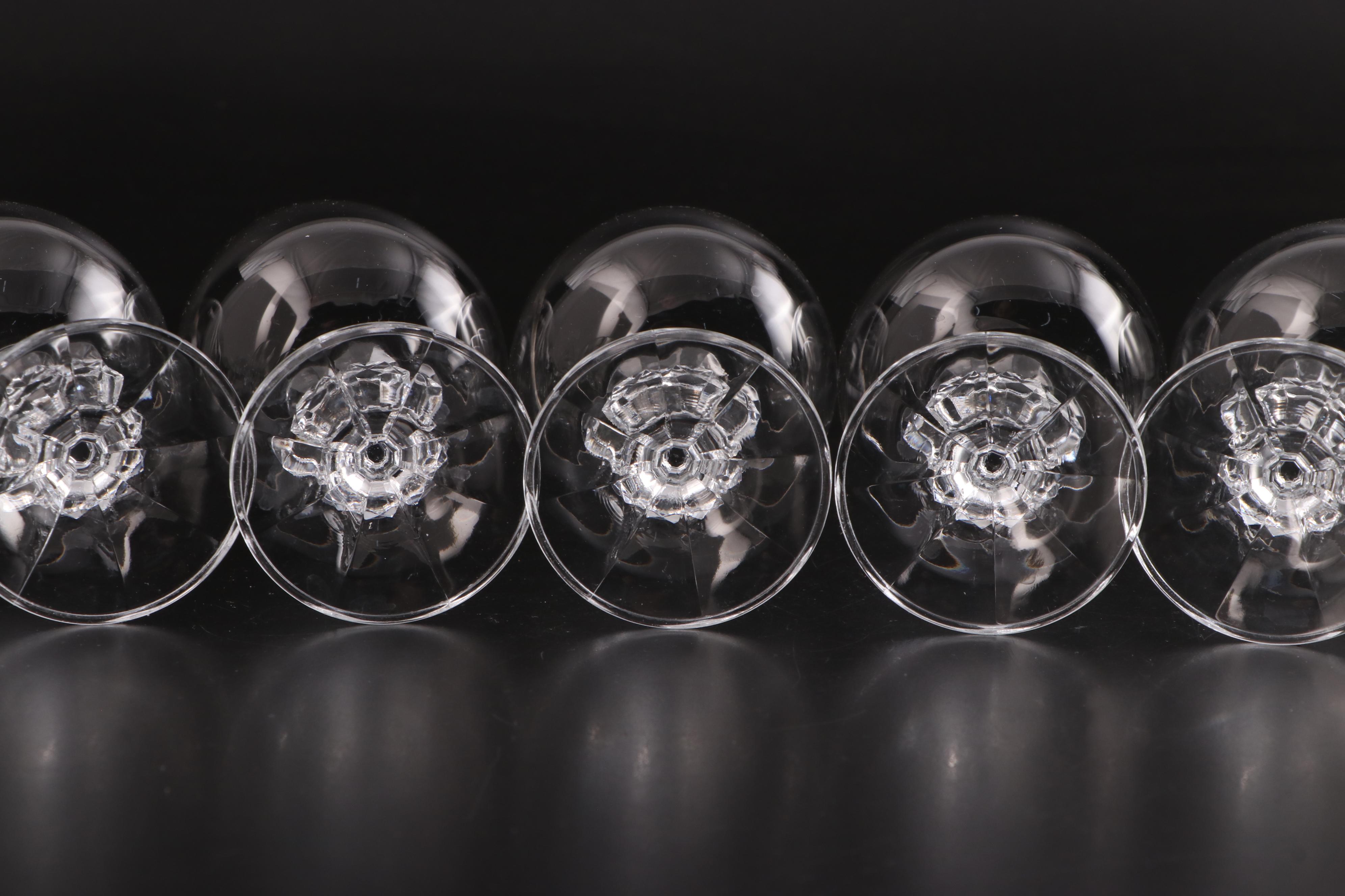 Fostoria "Trousseau" Water Goblets and Other Silver-Rimmed Stemware, 1958-1982