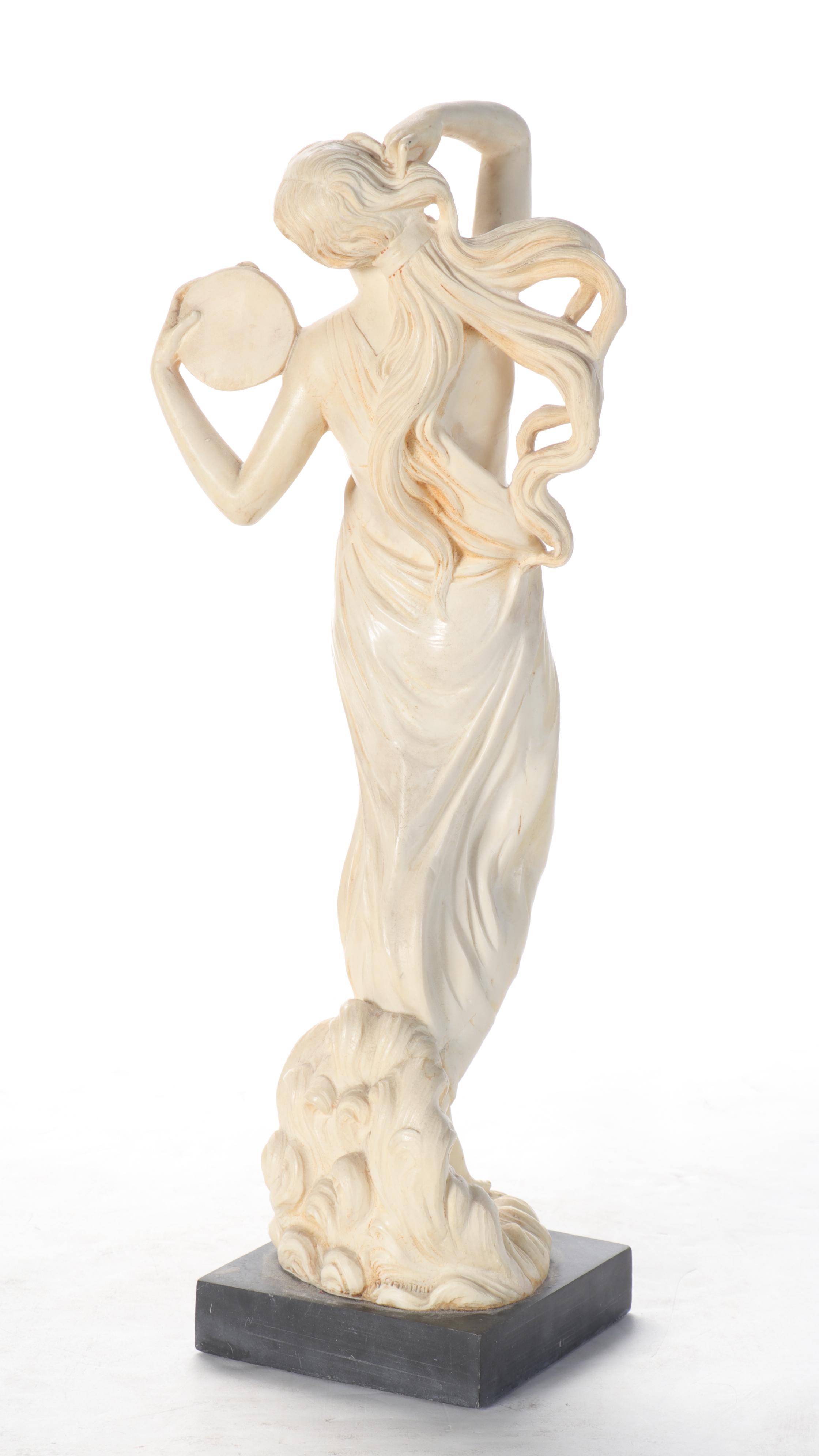 A. Santini Cast Composite Goddess Sculpture with Figure after "Venus Victrix"