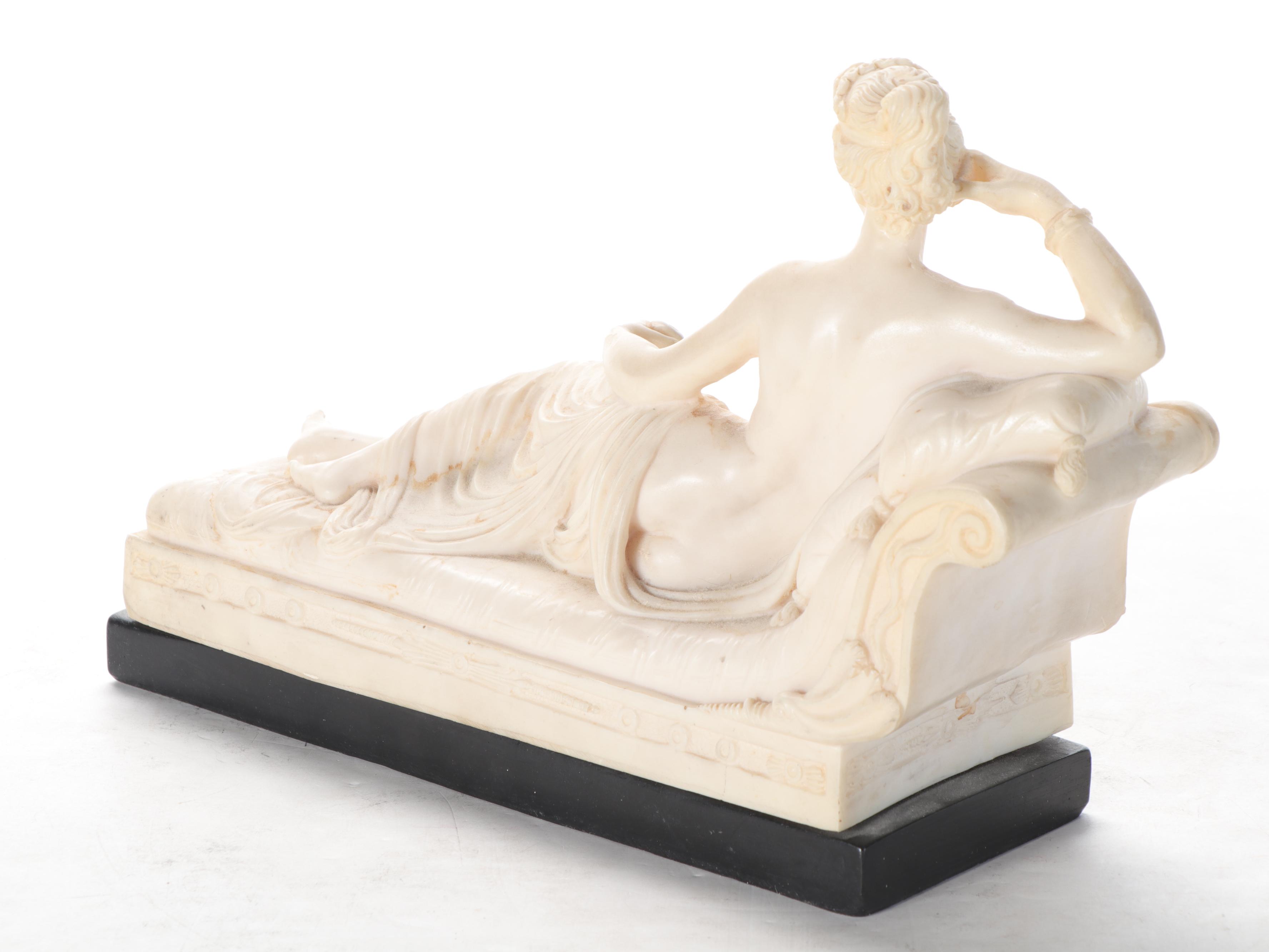 A. Santini Cast Composite Goddess Sculpture with Figure after "Venus Victrix"