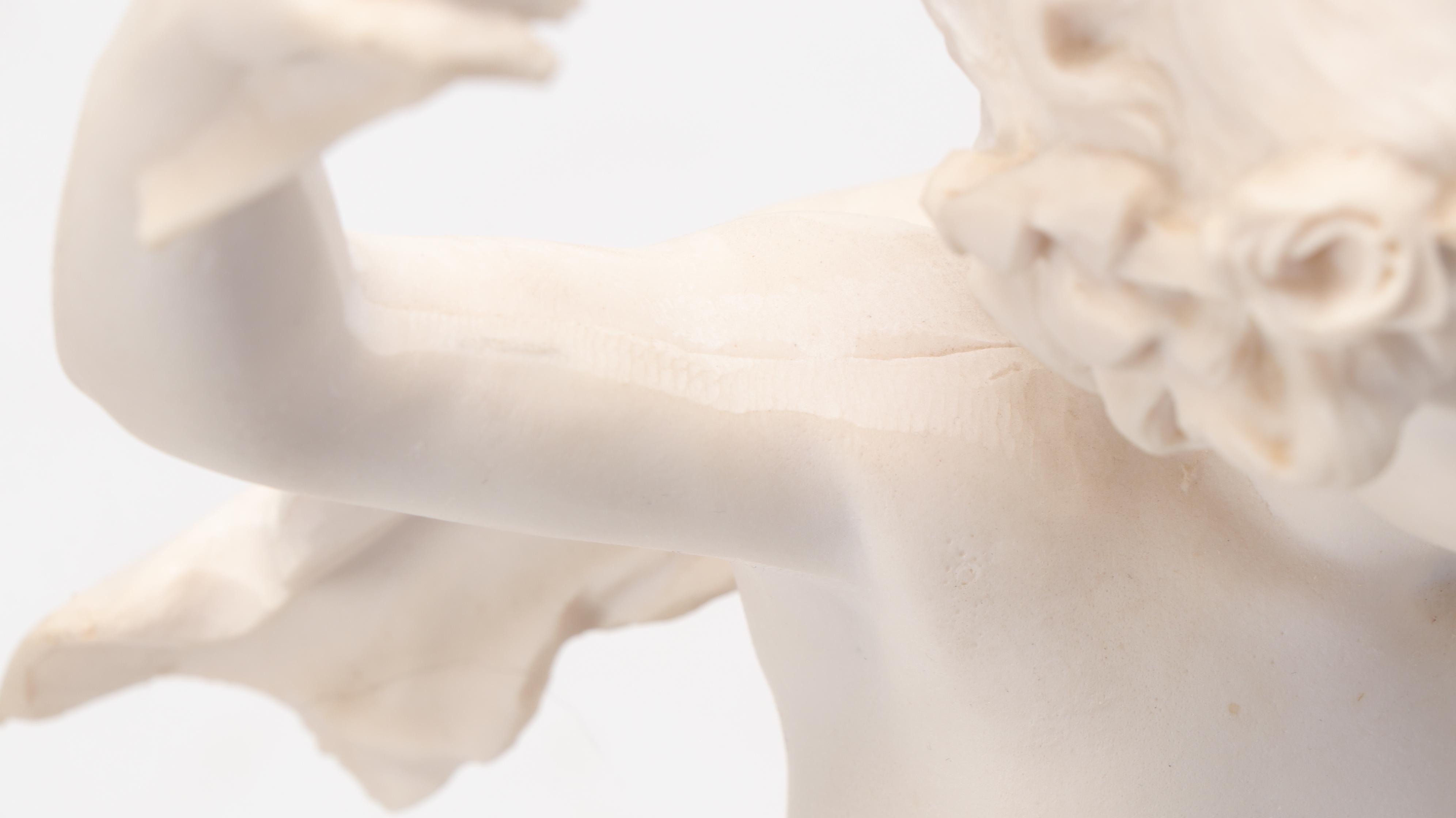 Composition Statue of Neoclassical Style Apollo and Daphne Marked "Auguste"