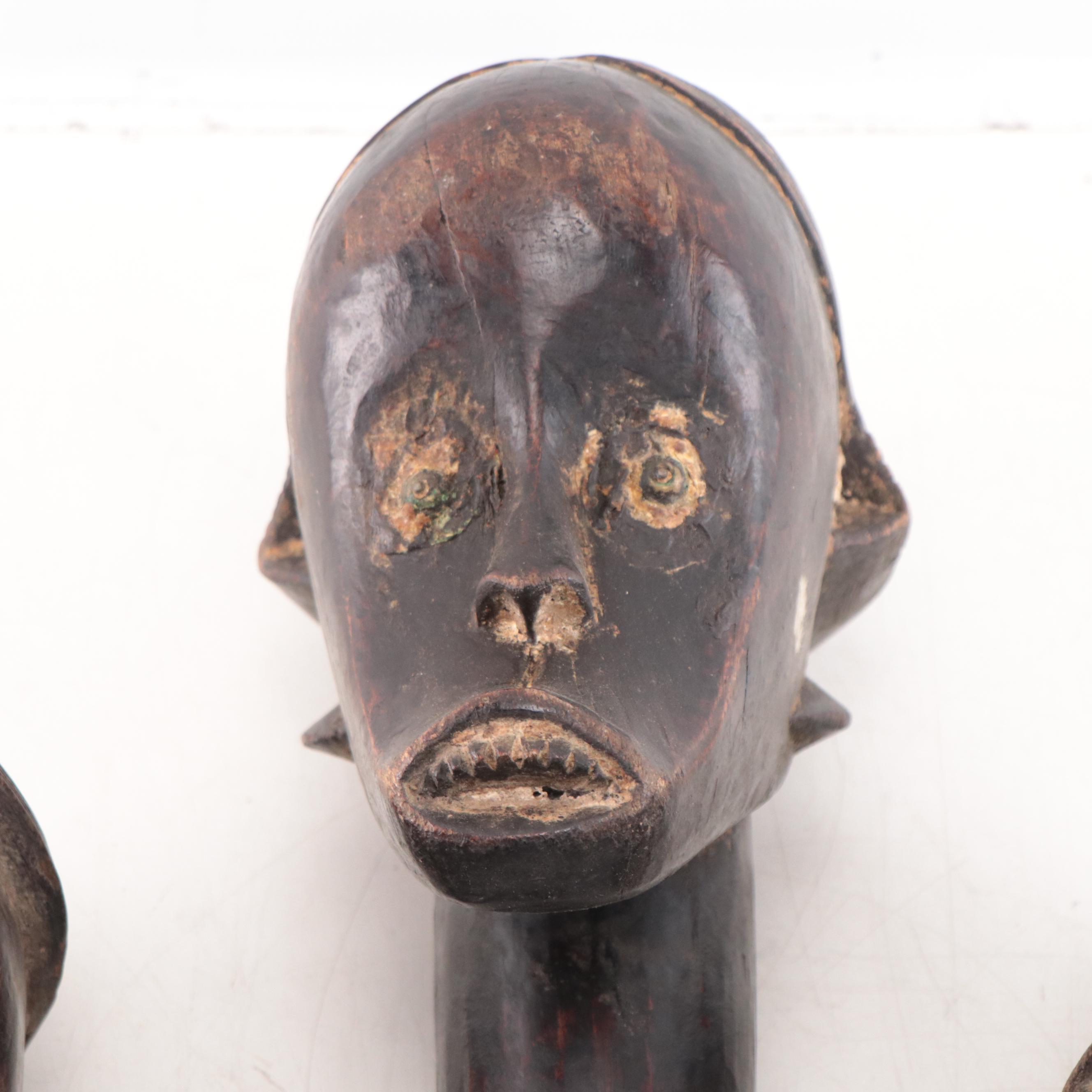 Fang Style Wooden Heads, Central Africa