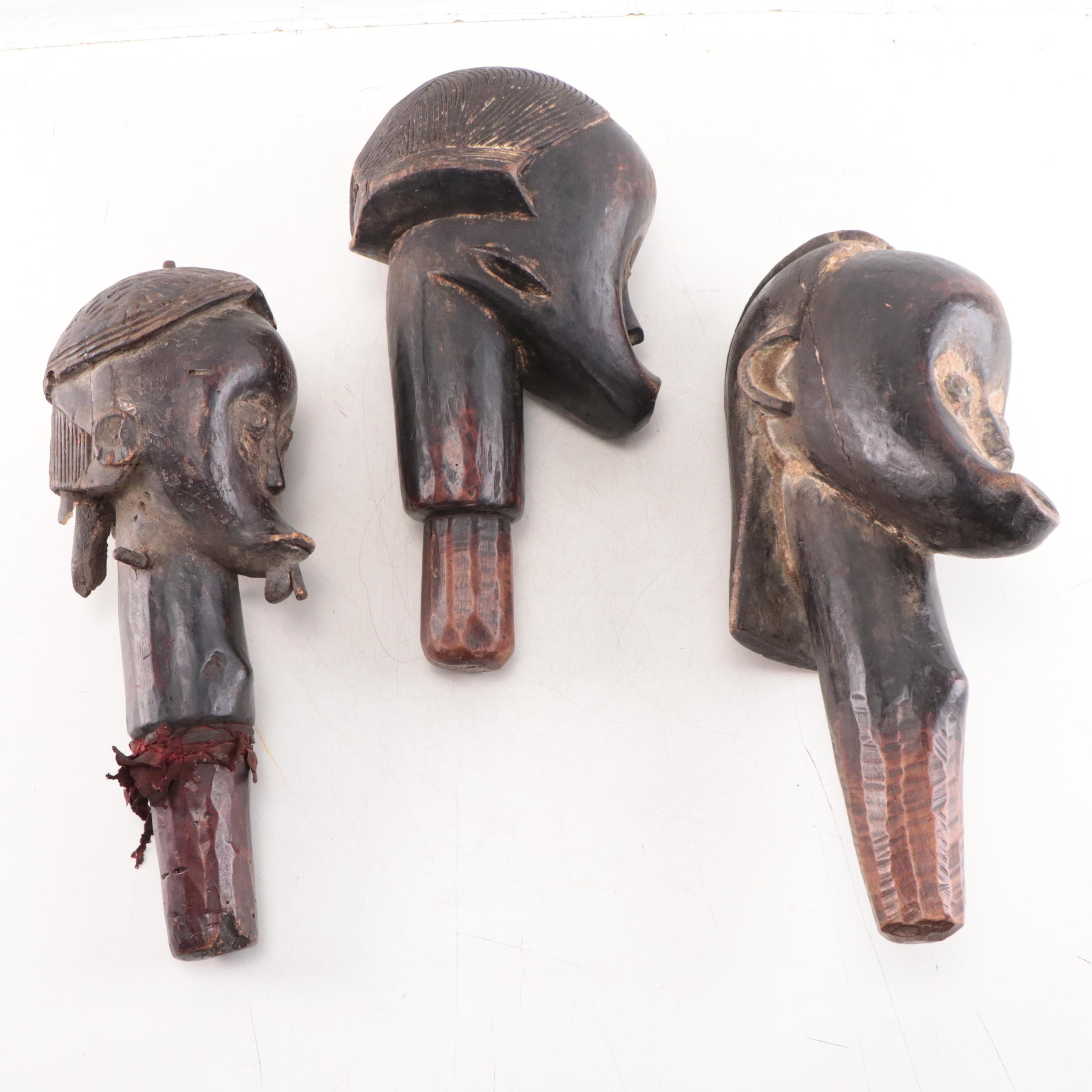 Fang Style Wooden Heads, Central Africa