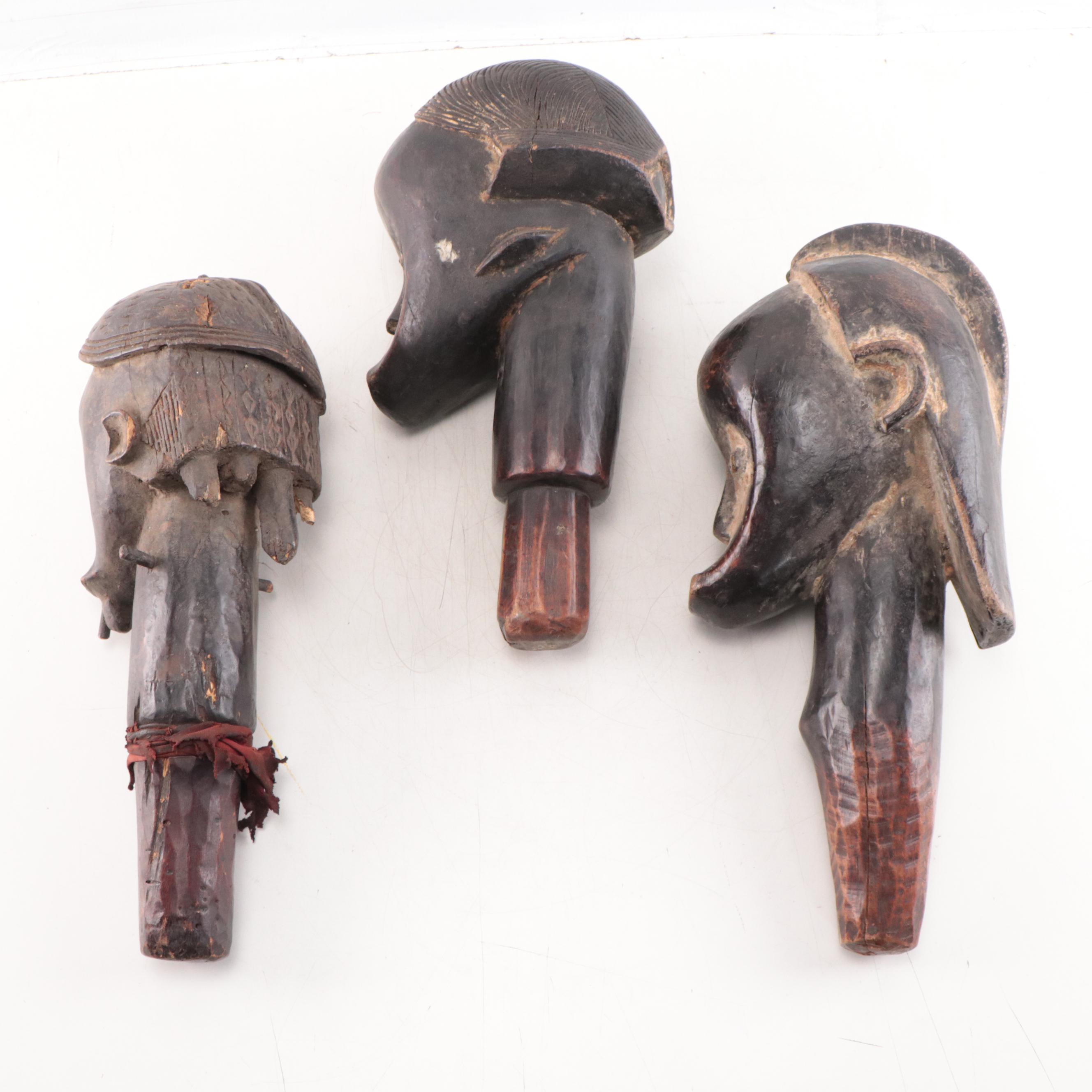 Fang Style Wooden Heads, Central Africa