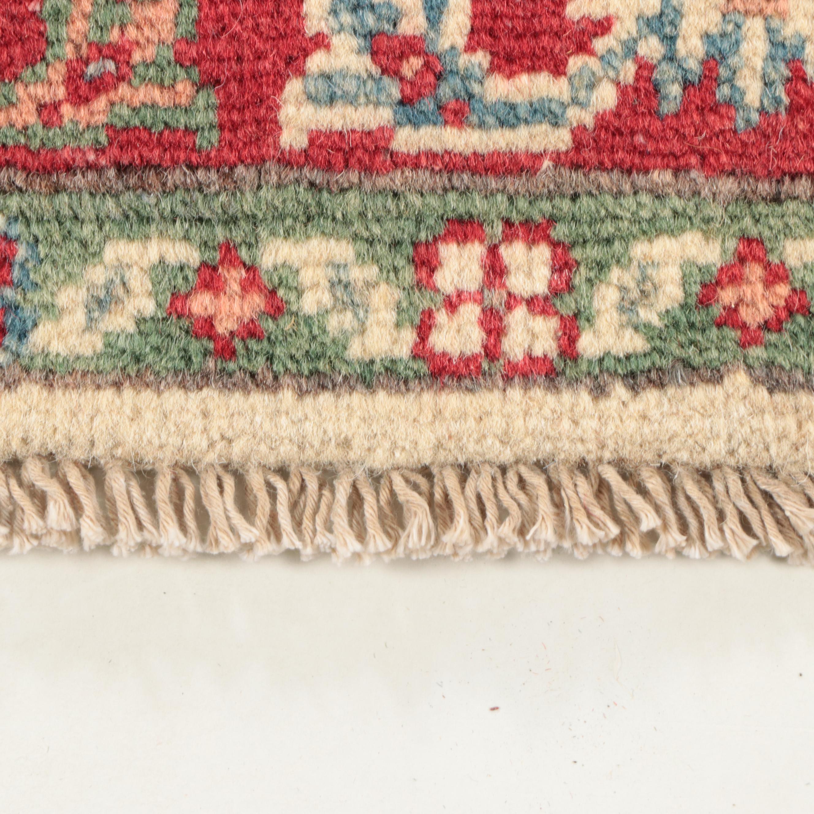 2'10 x 4'2 Hand-Knotted Afghan Kazak Style Accent Rug