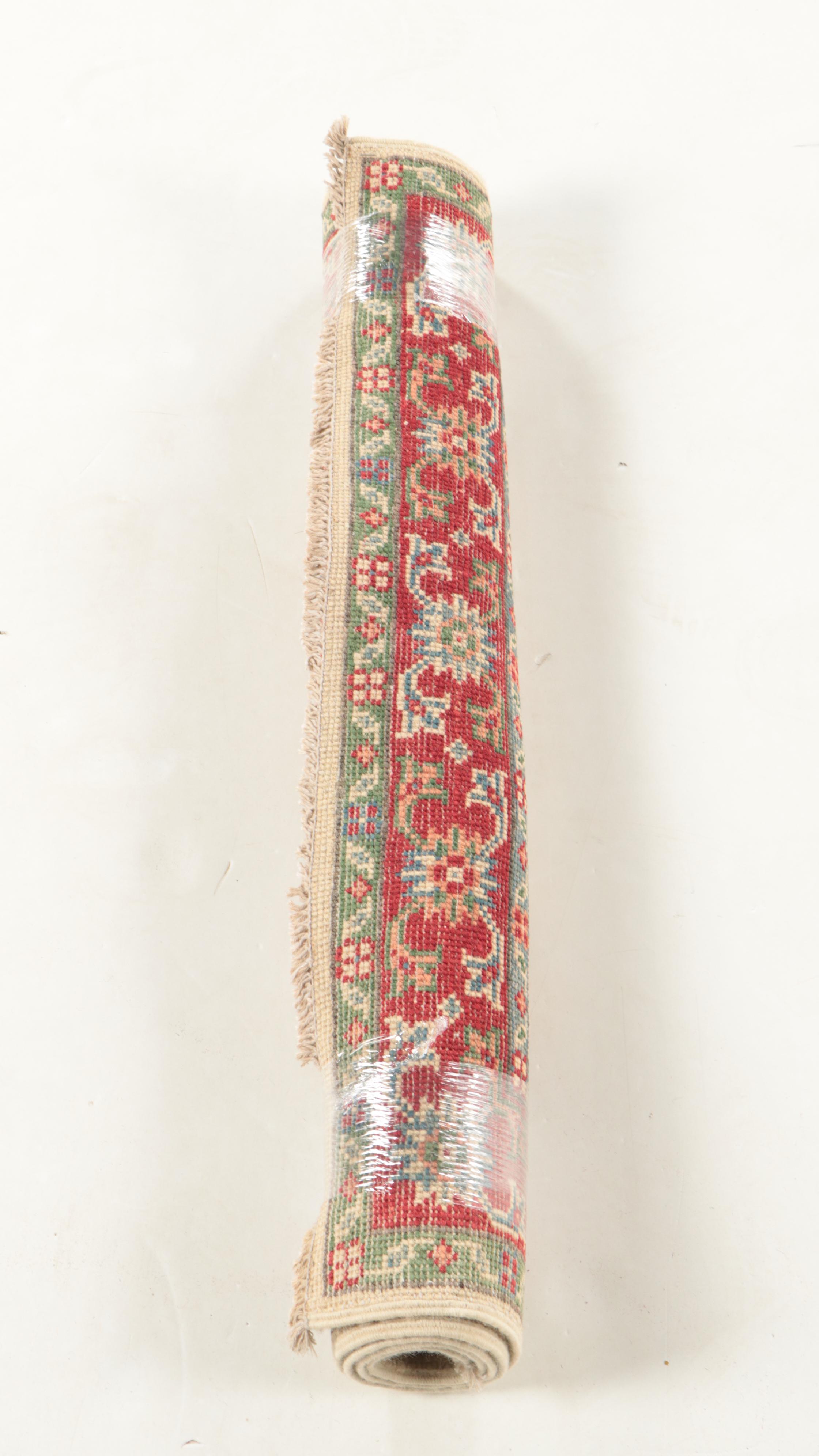 2'10 x 4'2 Hand-Knotted Afghan Kazak Style Accent Rug