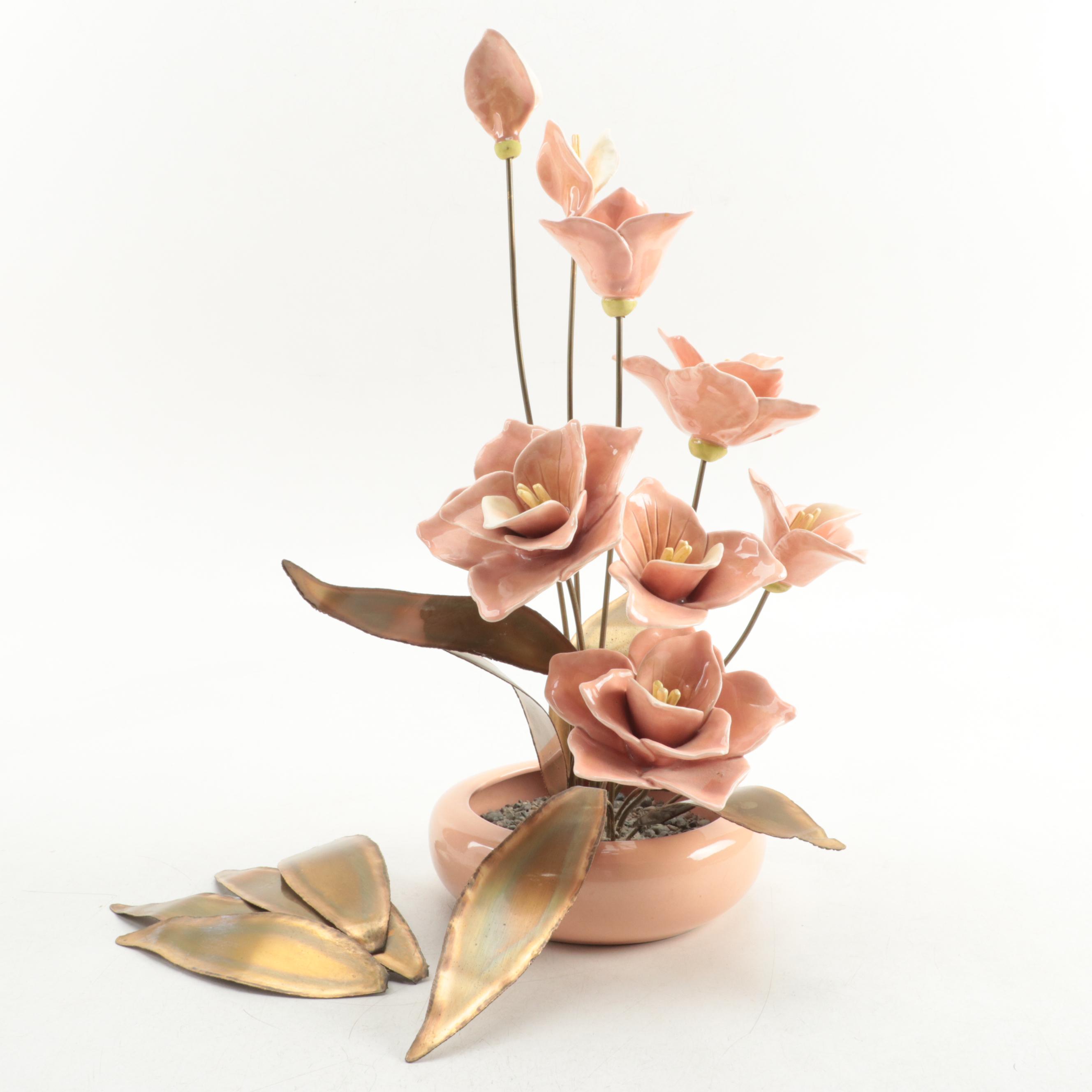 Winifred Cole of California Mid Century Ceramic Floral Arrangement