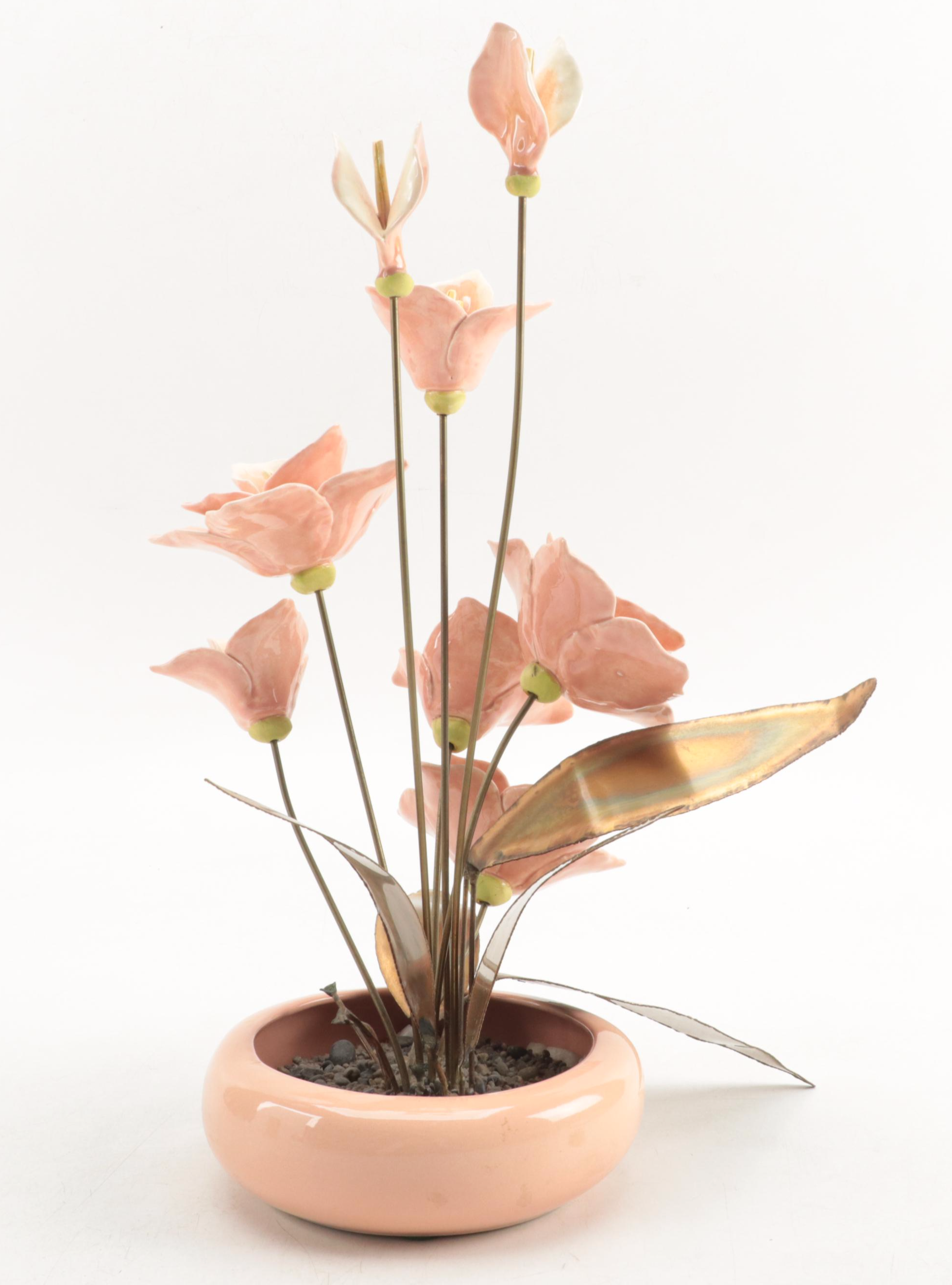 Winifred Cole of California Mid Century Ceramic Floral Arrangement