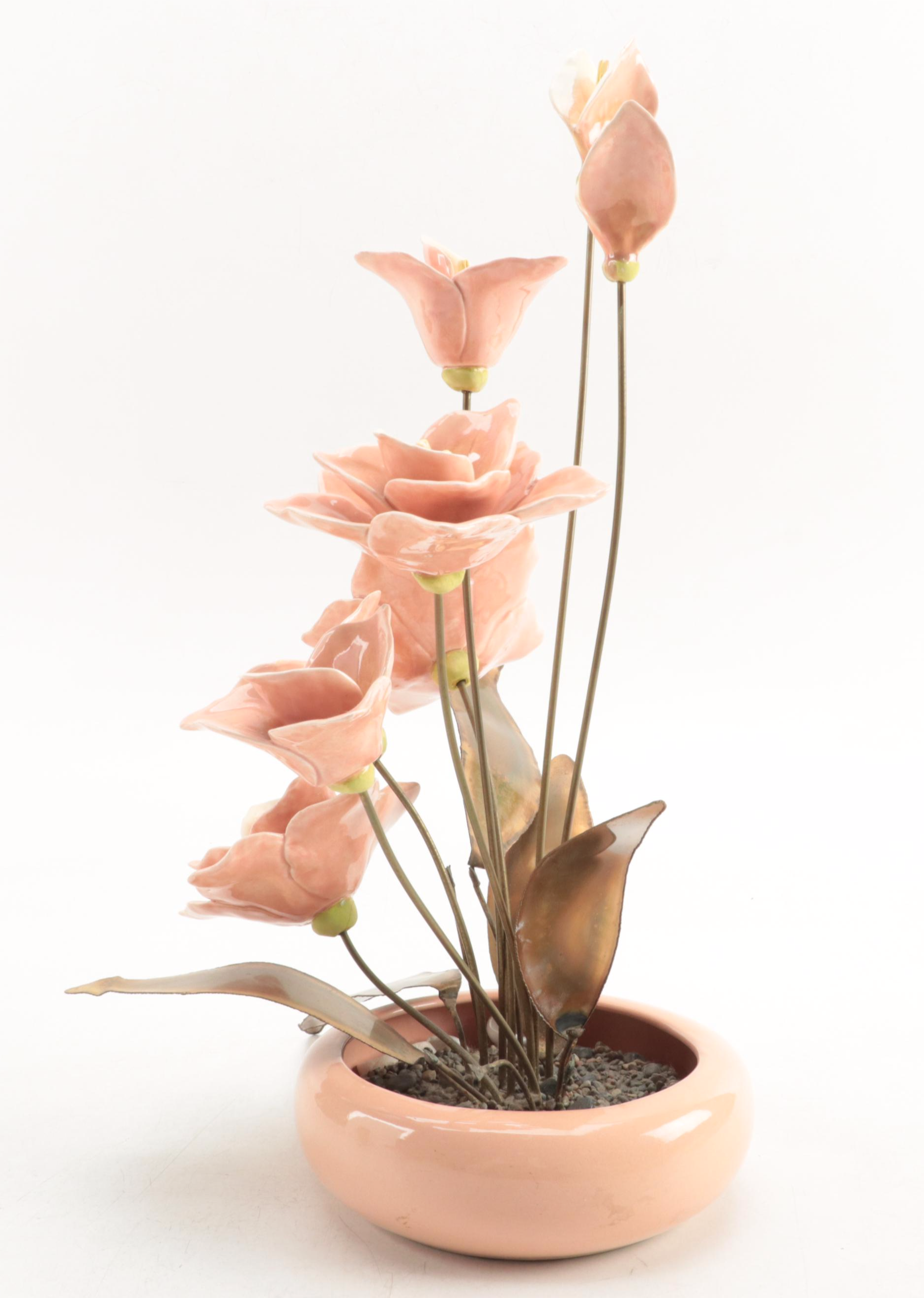 Winifred Cole of California Mid Century Ceramic Floral Arrangement